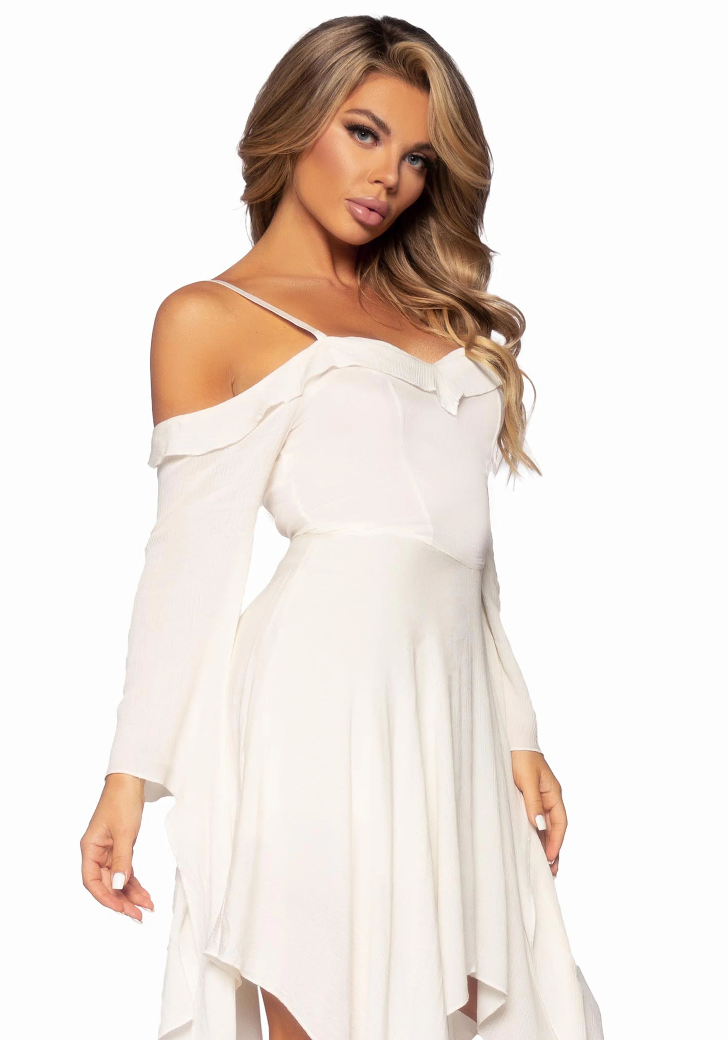 Cotton Bell Sleeved Dress - Image 14