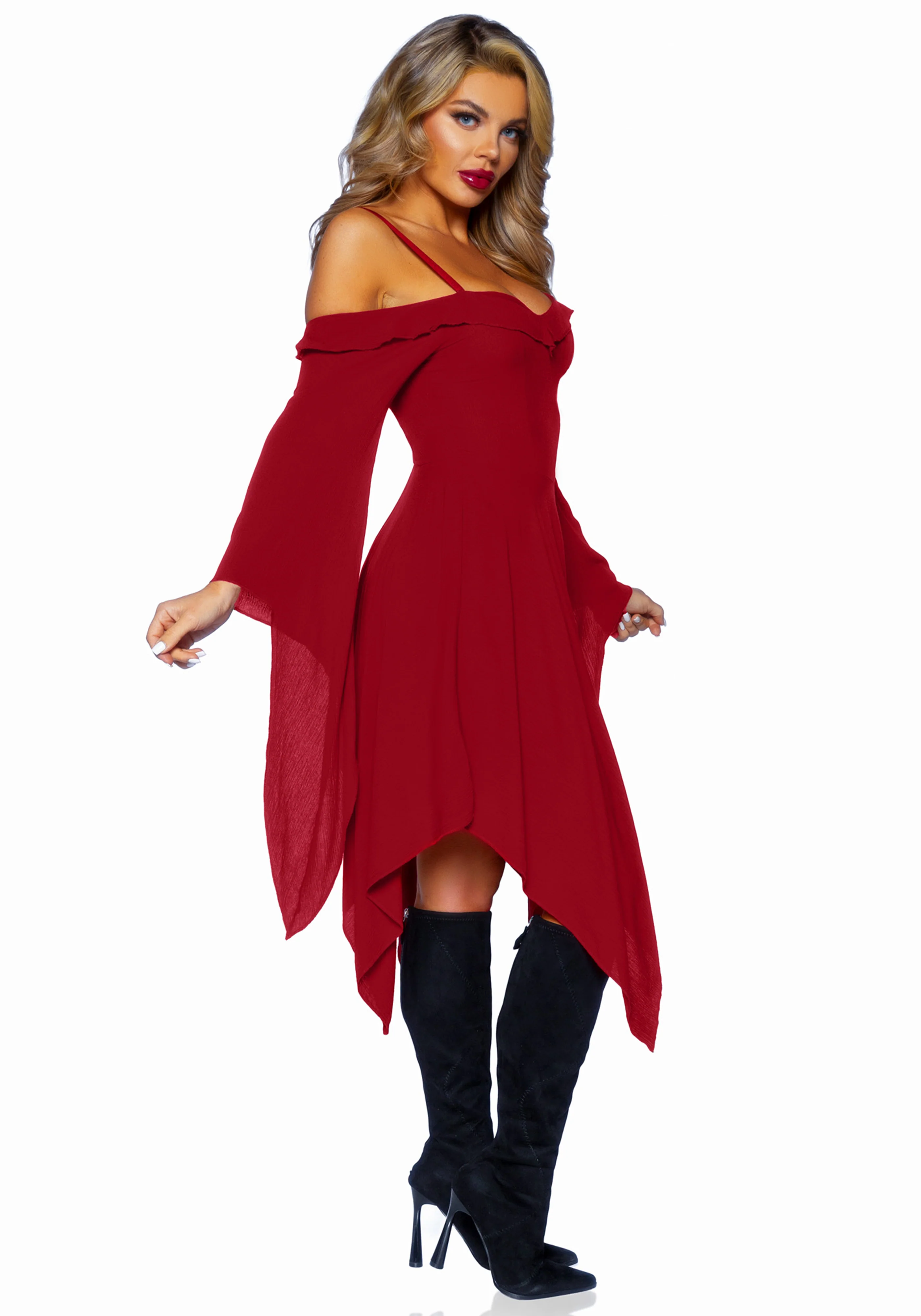 Cotton Bell Sleeved Dress - Image 19