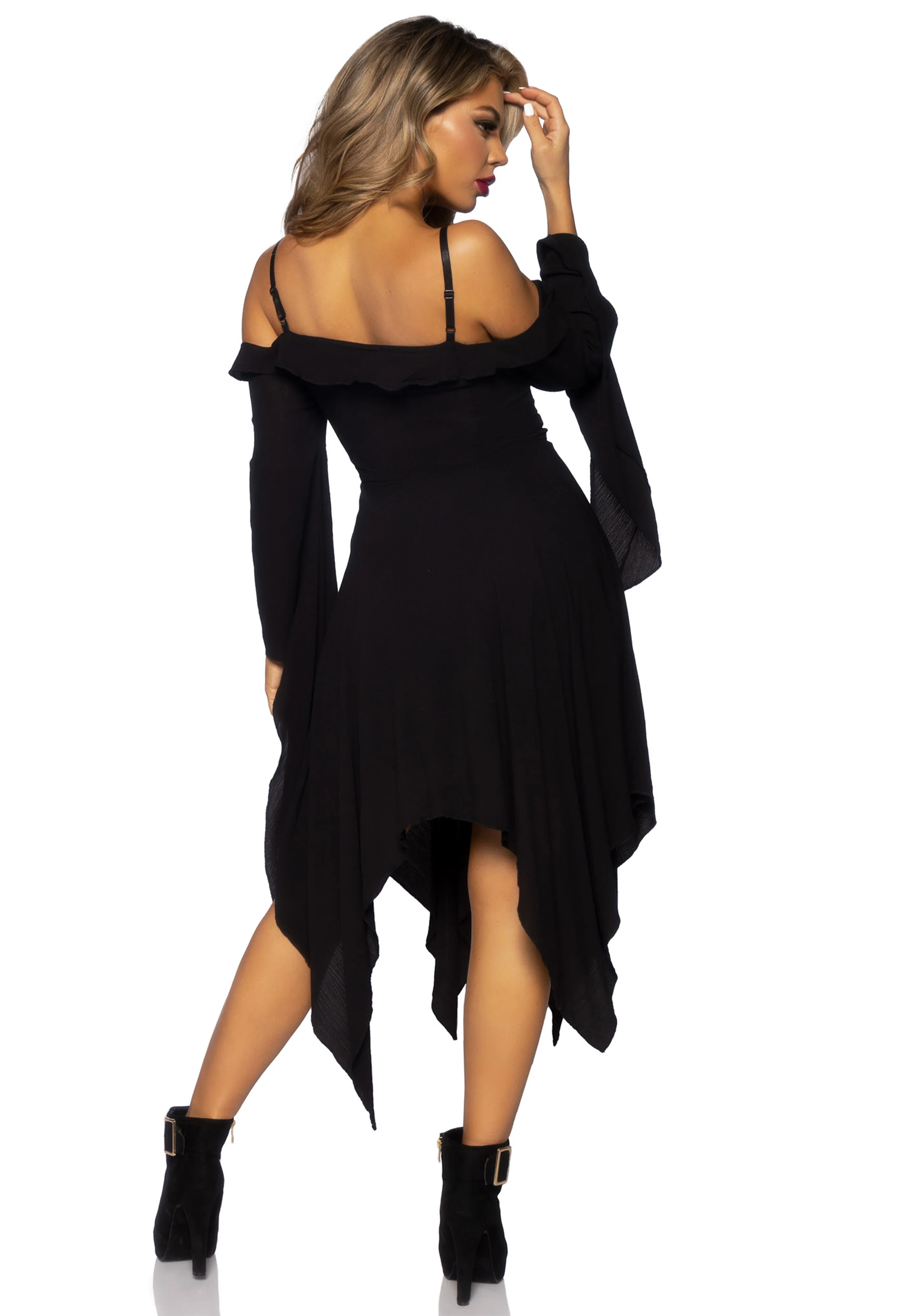 Cotton Bell Sleeved Dress - Image 2