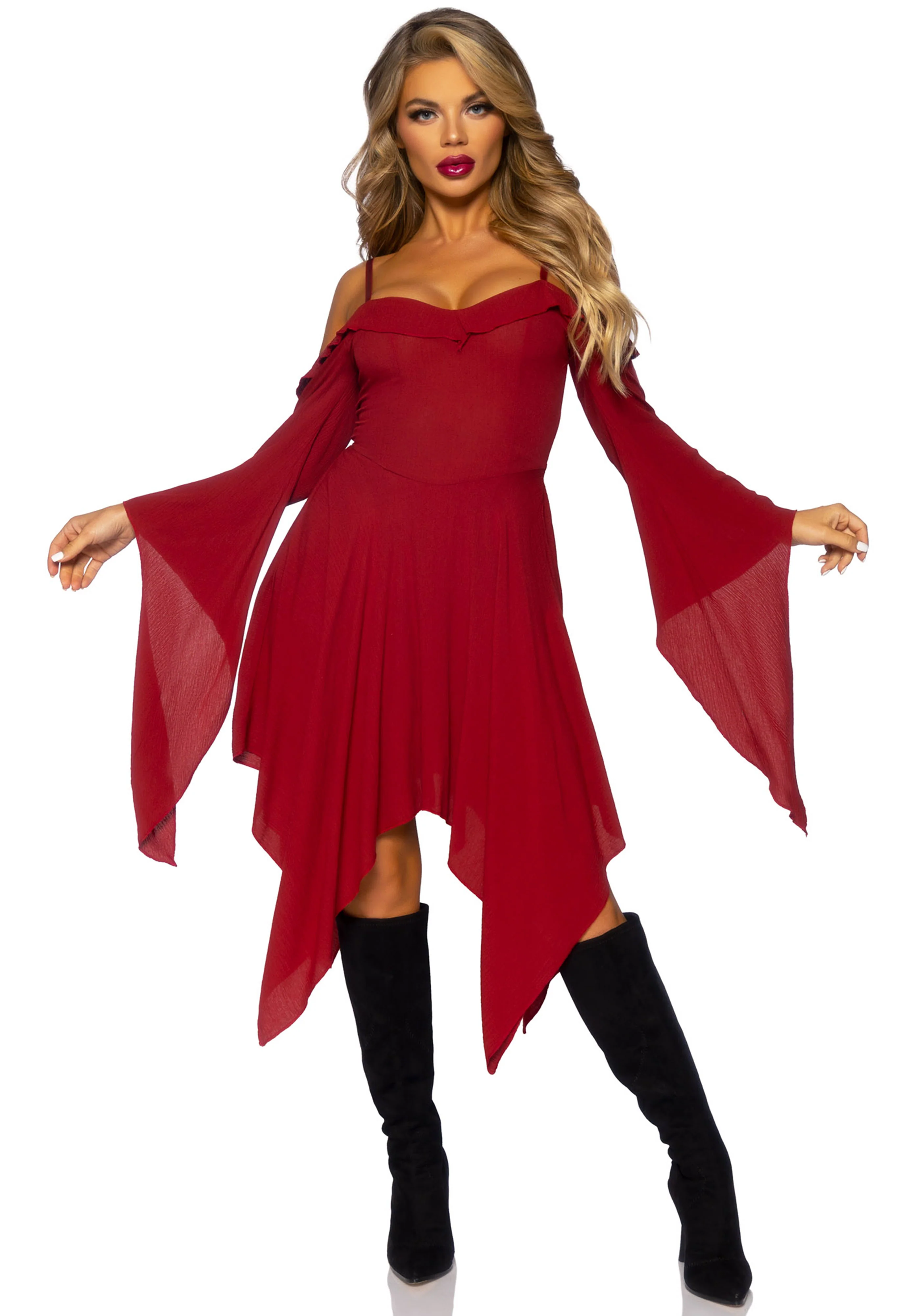 Cotton Bell Sleeved Dress - Image 21