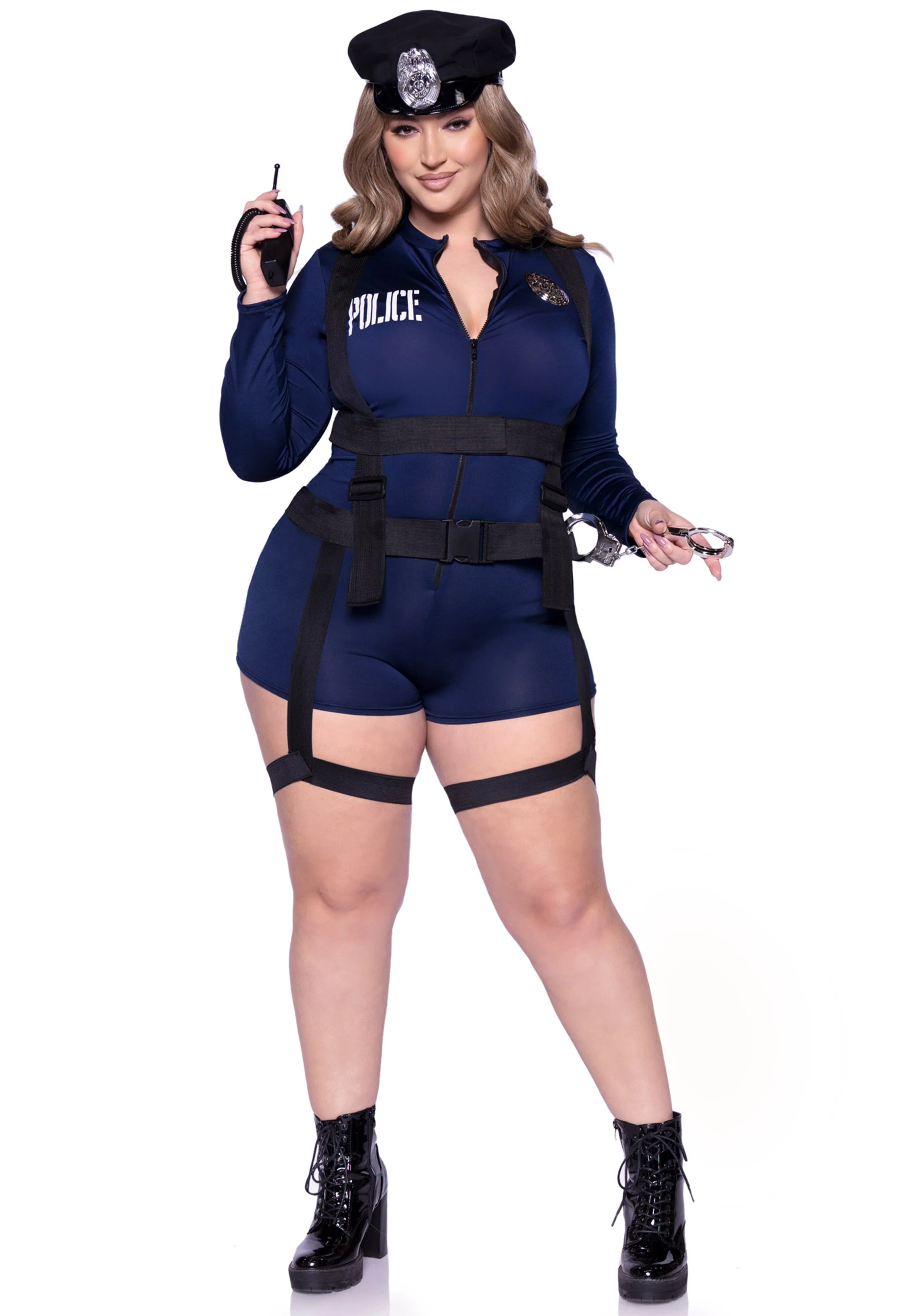 Plus Flirty Cop Romper - Image 3