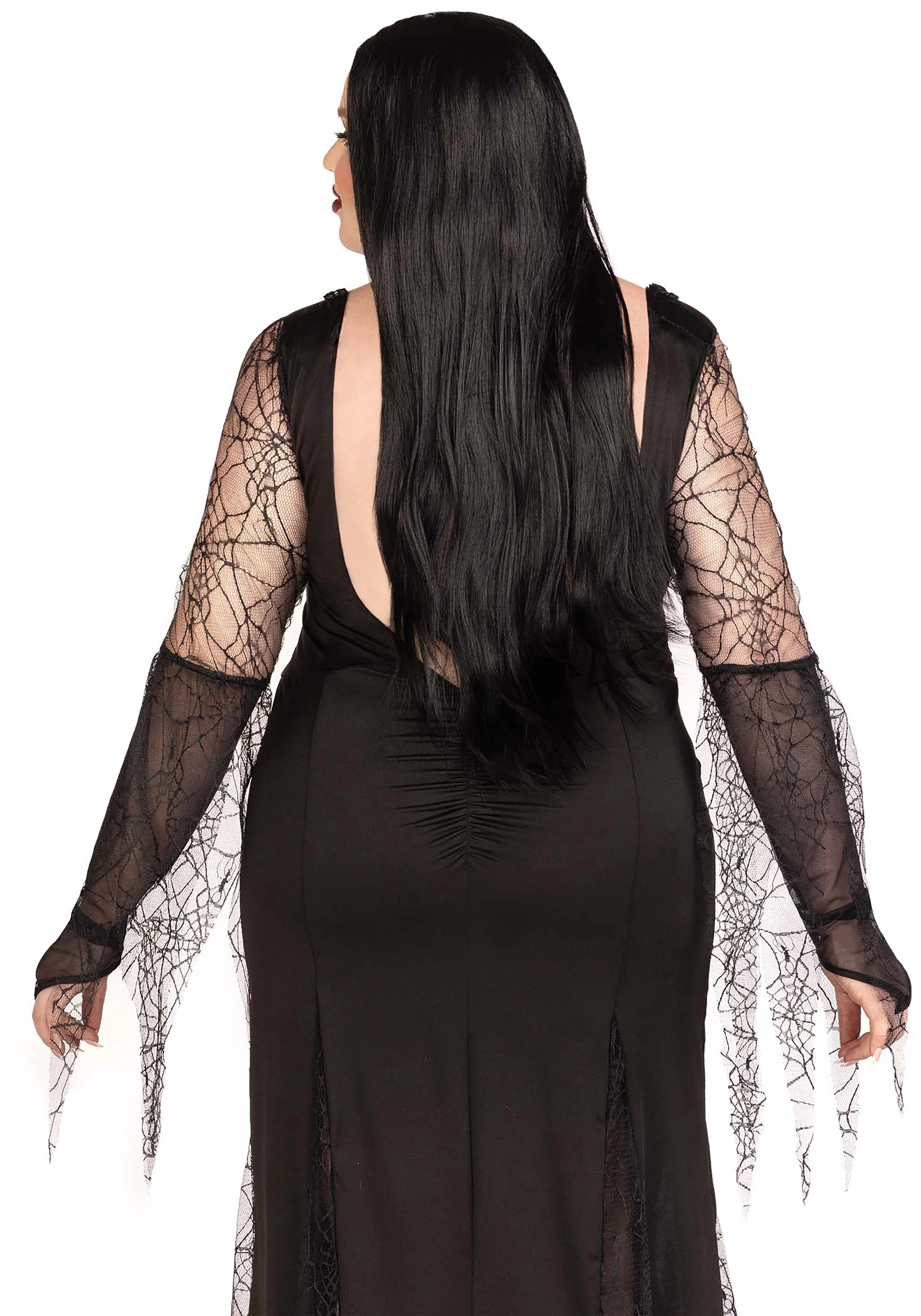 Plus Sexy Spooky Morticia Dress - Image 2