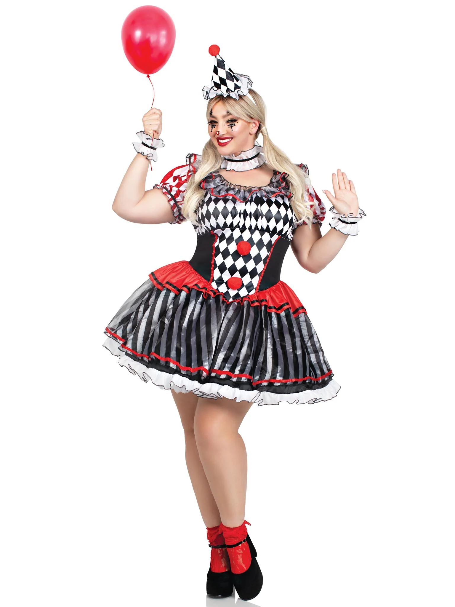Plus Darling Harlequin Dress - Image 2