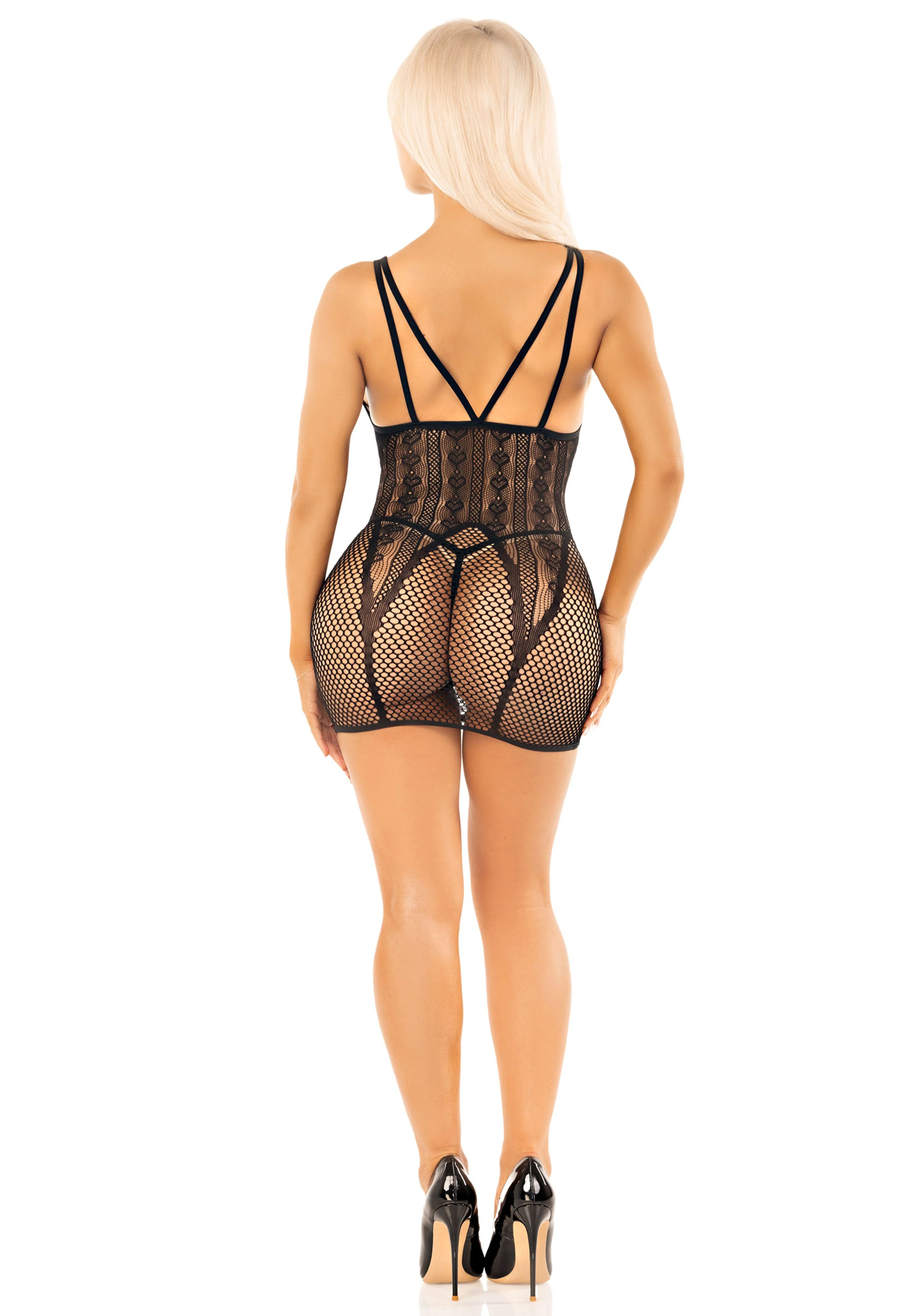 Heart Net Mini Dress - Image 4