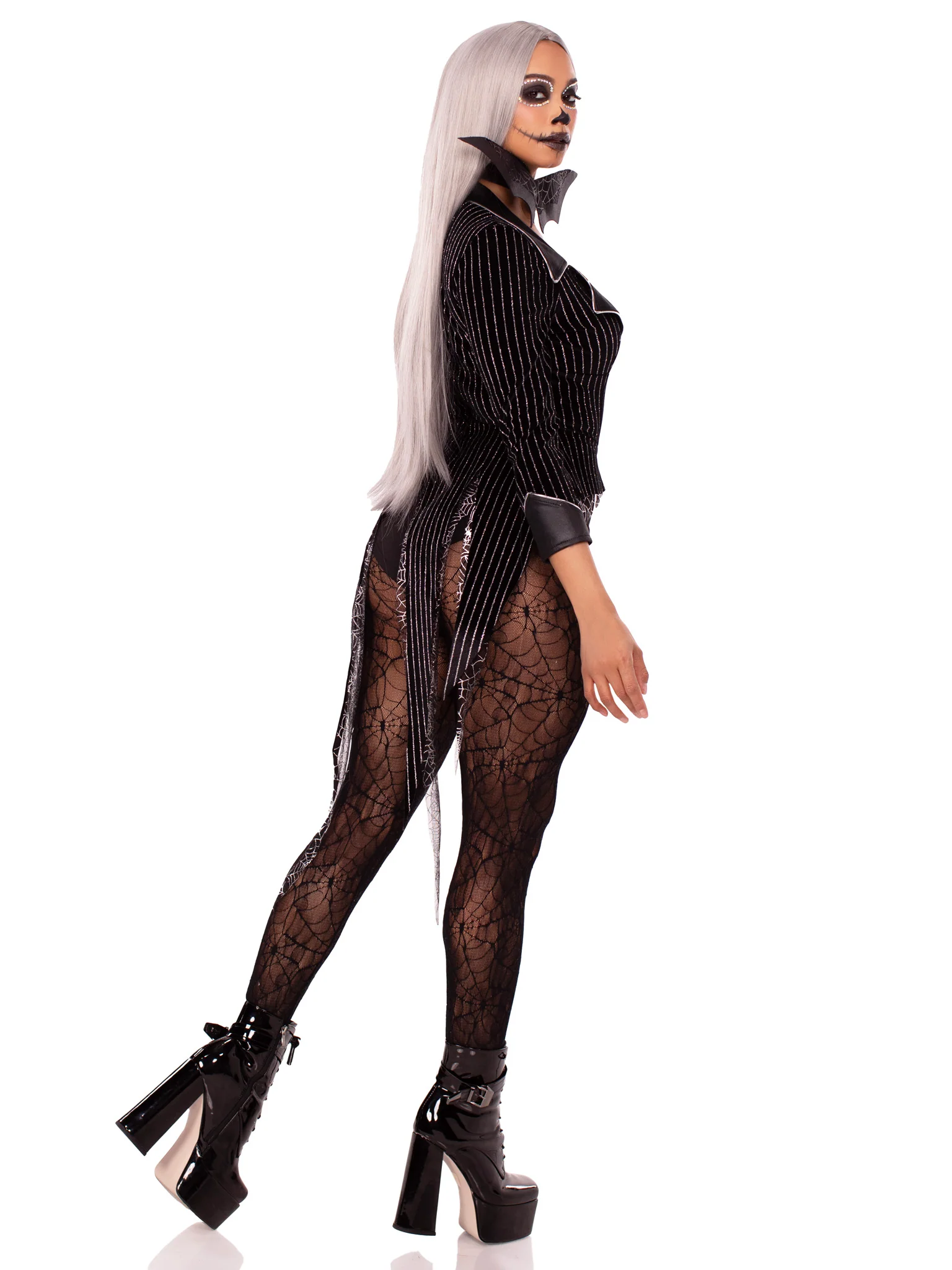 Halloween Baddie Striped Velvet Bodysuit - Image 3