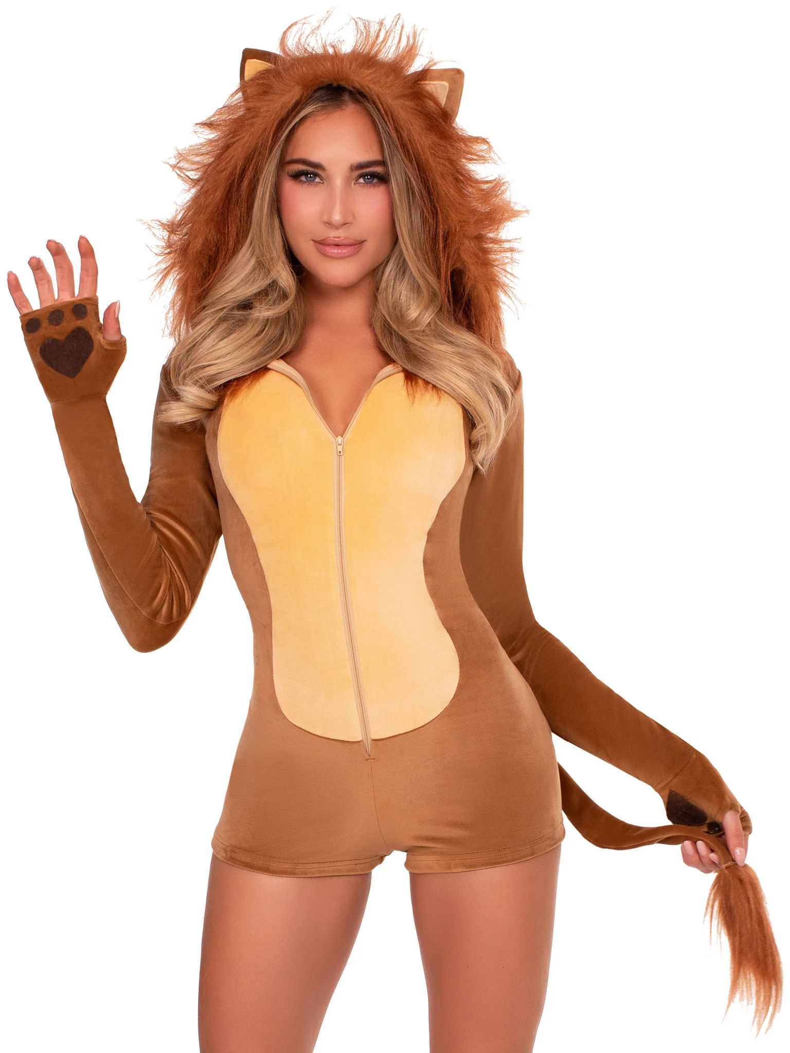 Comfy Lion Ultra-Soft Velvet Romper