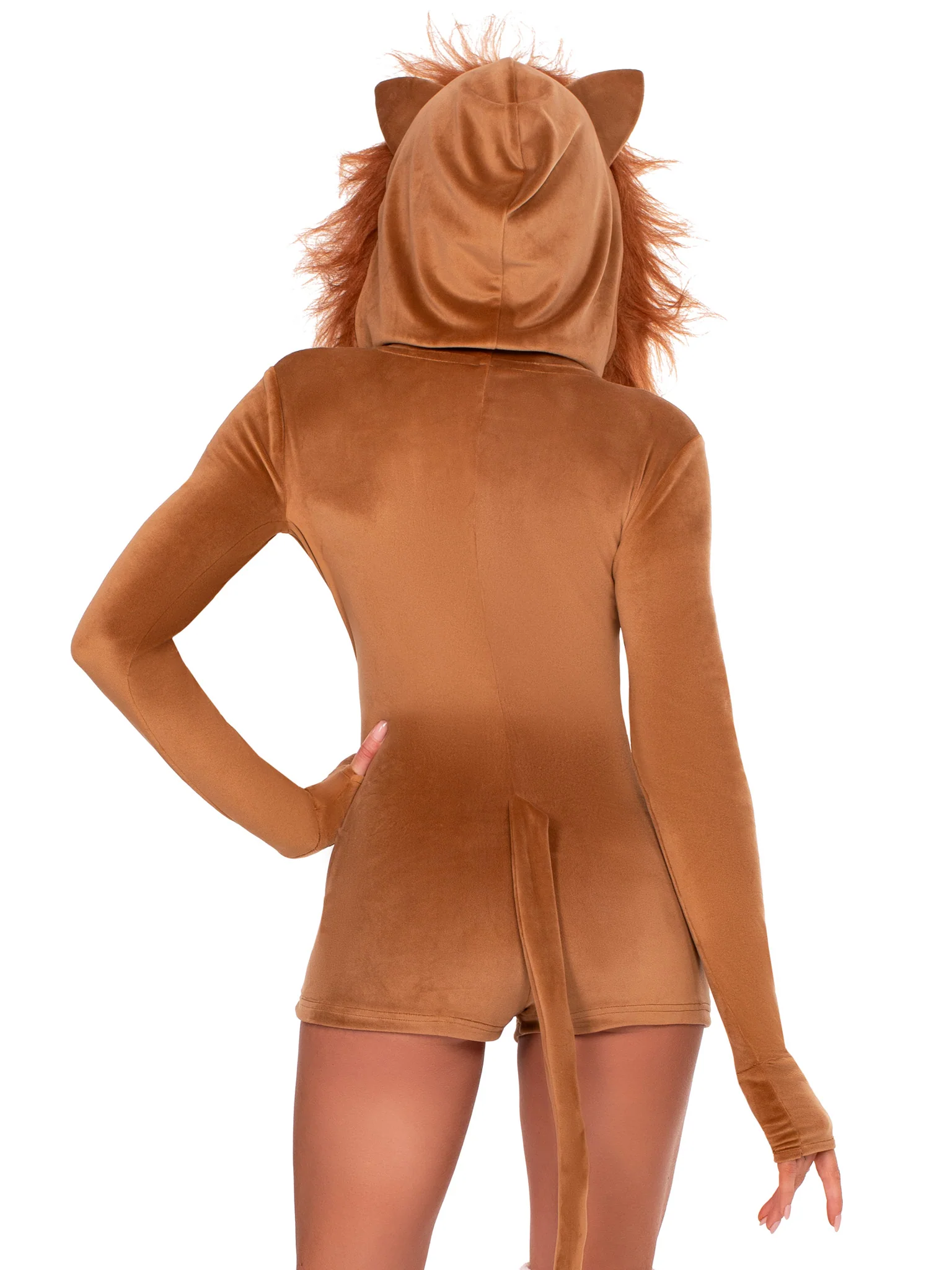 Comfy Lion Ultra-Soft Velvet Romper - Image 2