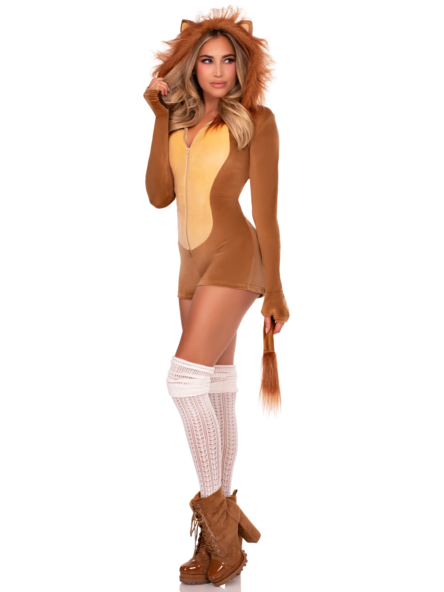 Comfy Lion Ultra-Soft Velvet Romper - Image 3