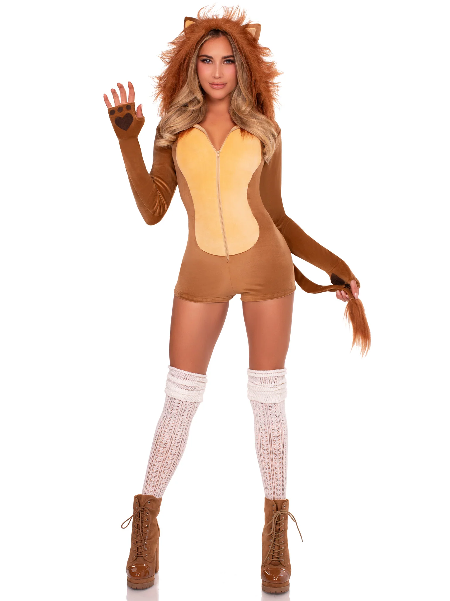 Comfy Lion Ultra-Soft Velvet Romper - Image 6