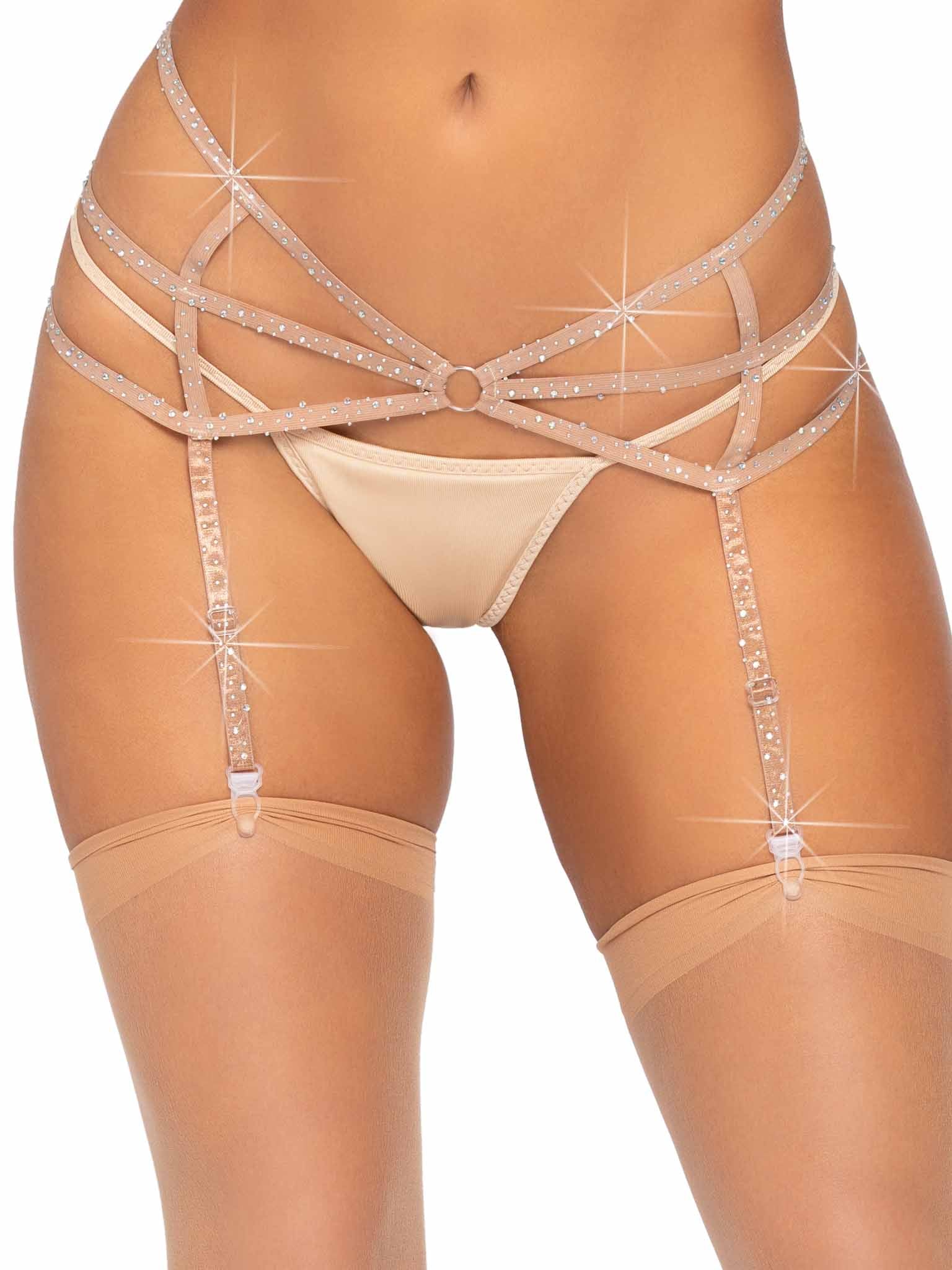 Rhinestone Garter Belt - Image 10