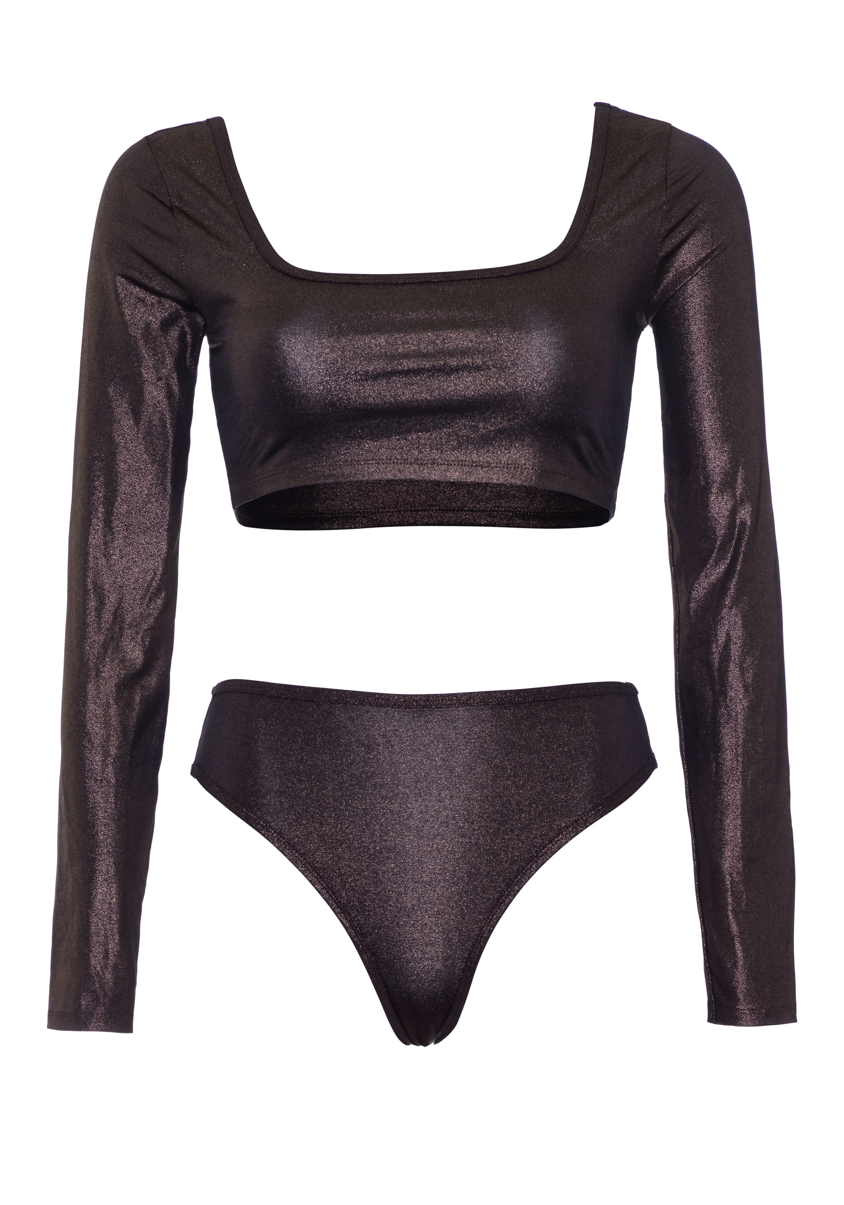 Metallic Top and High Waist Brief - Image 4
