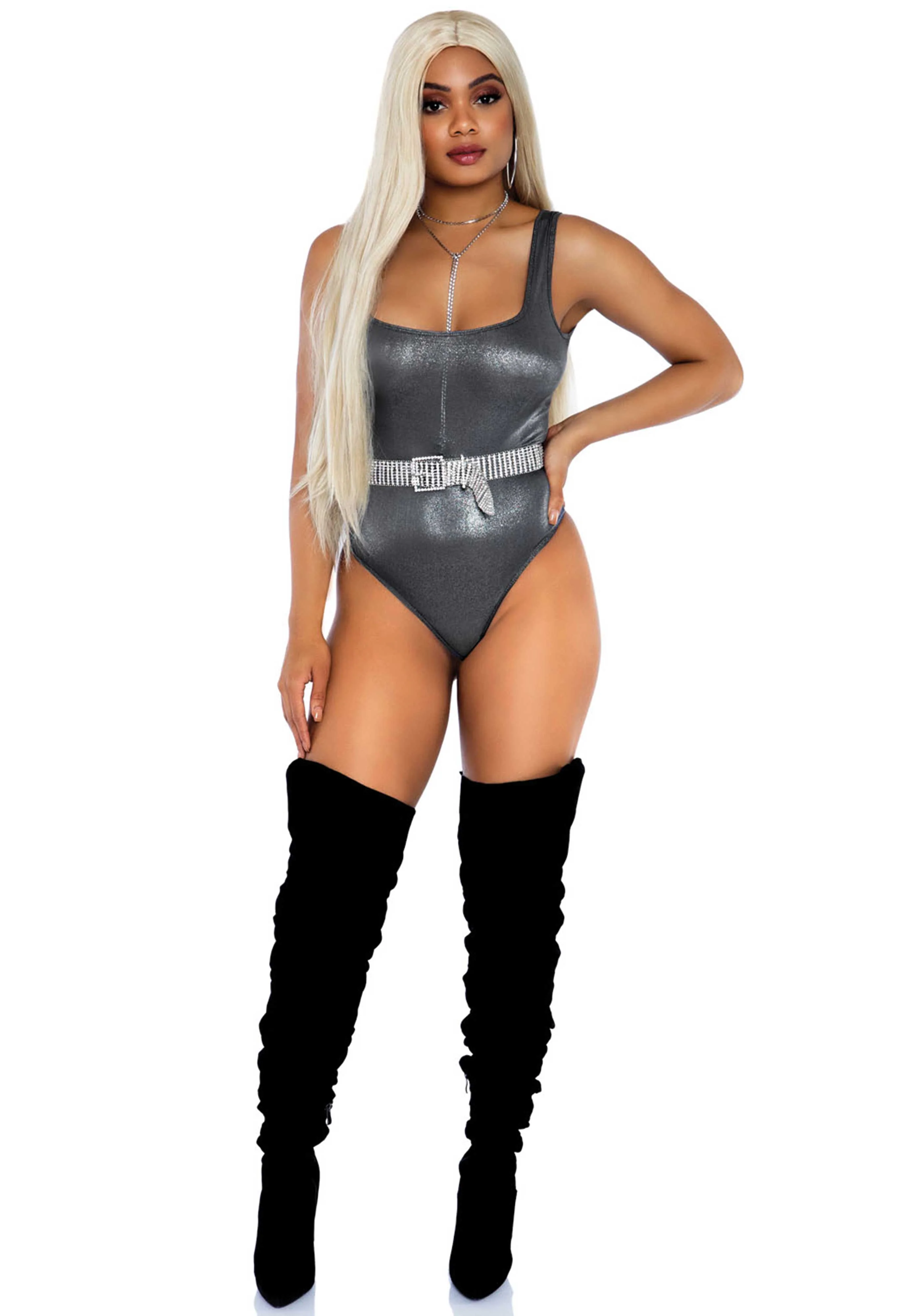 Metallic Snap Crotch Bodysuit - Image 4
