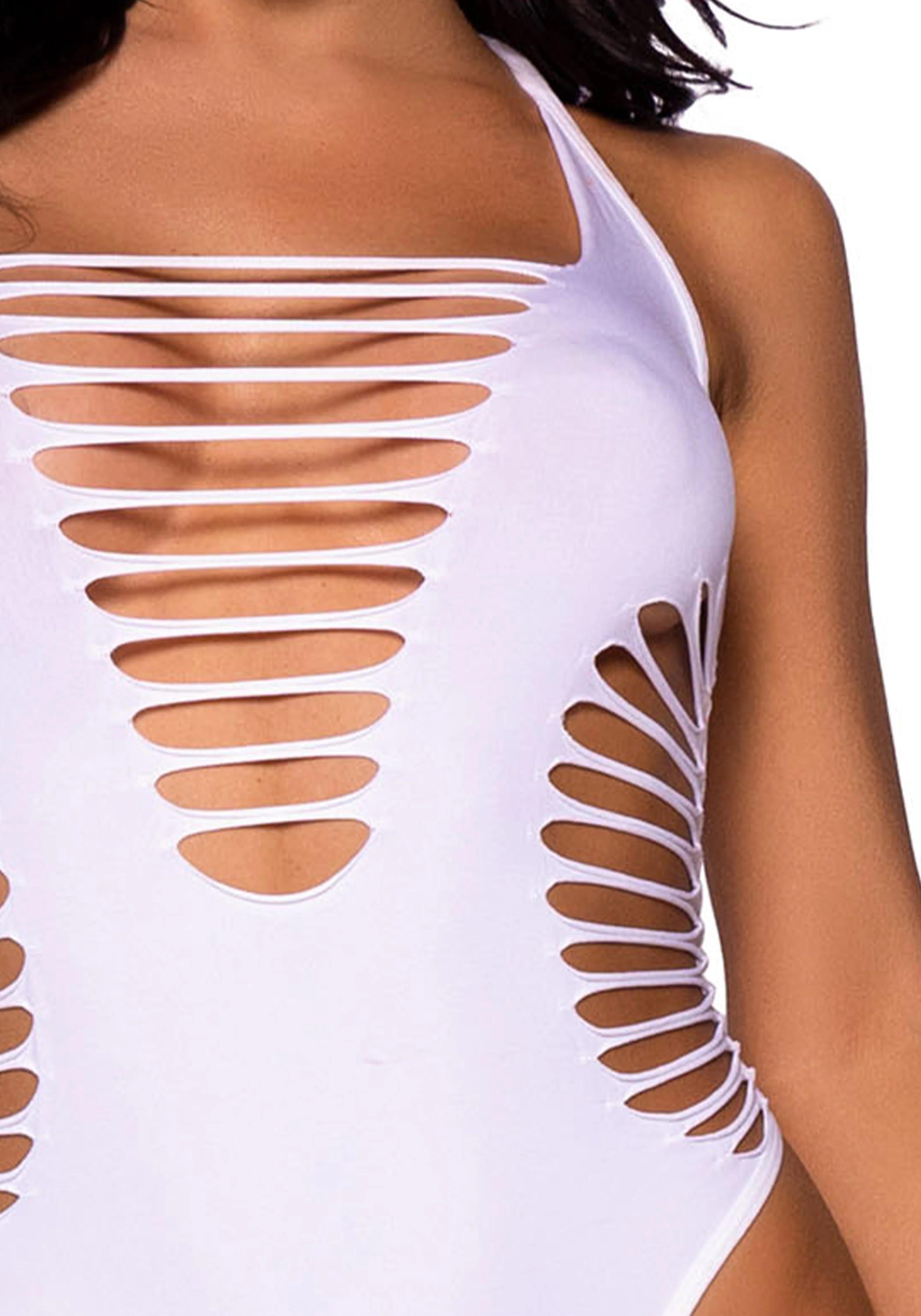 Shredded Racer Back Thong Bodysuit - Image 17