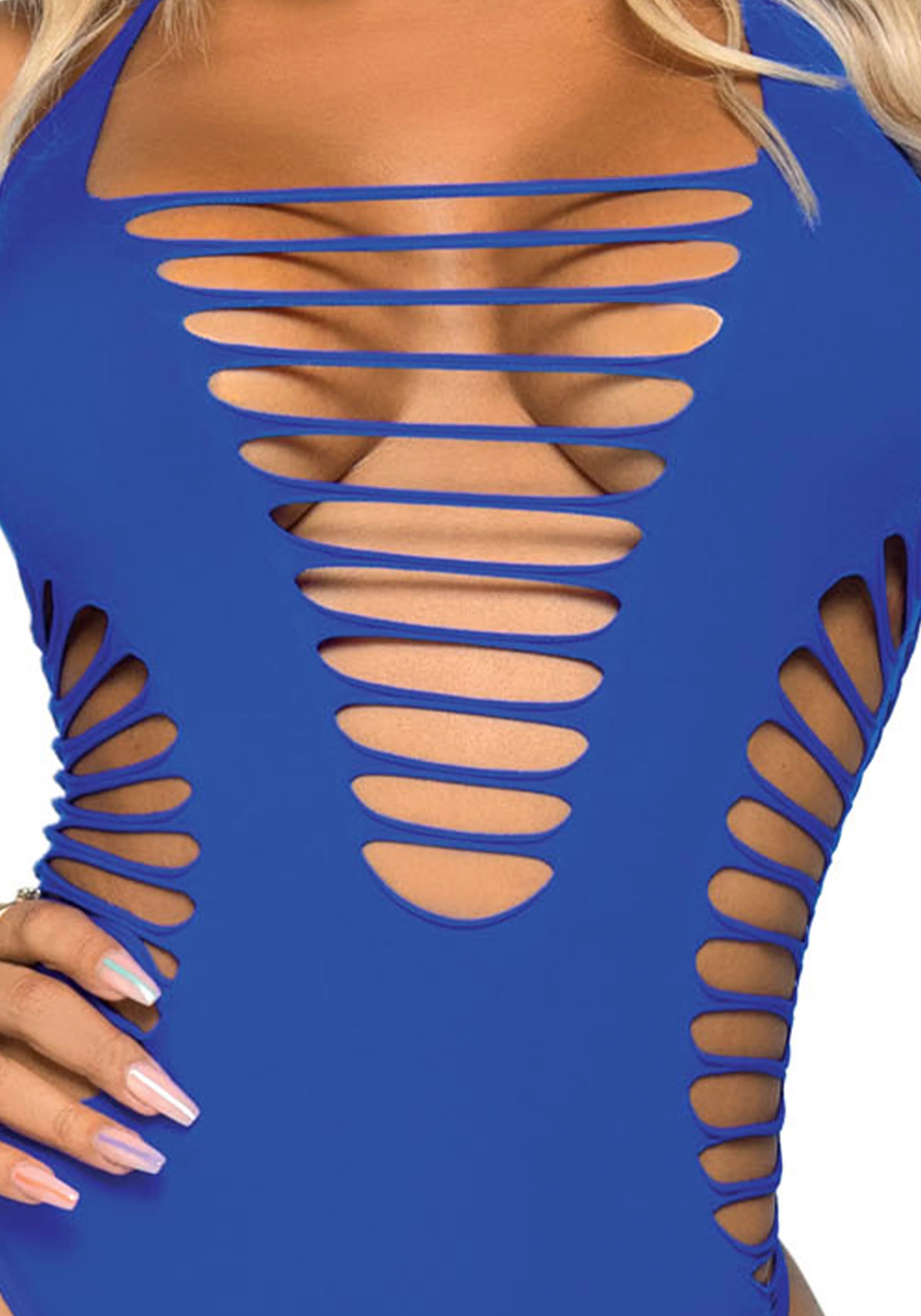 Shredded Racer Back Thong Bodysuit - Image 25