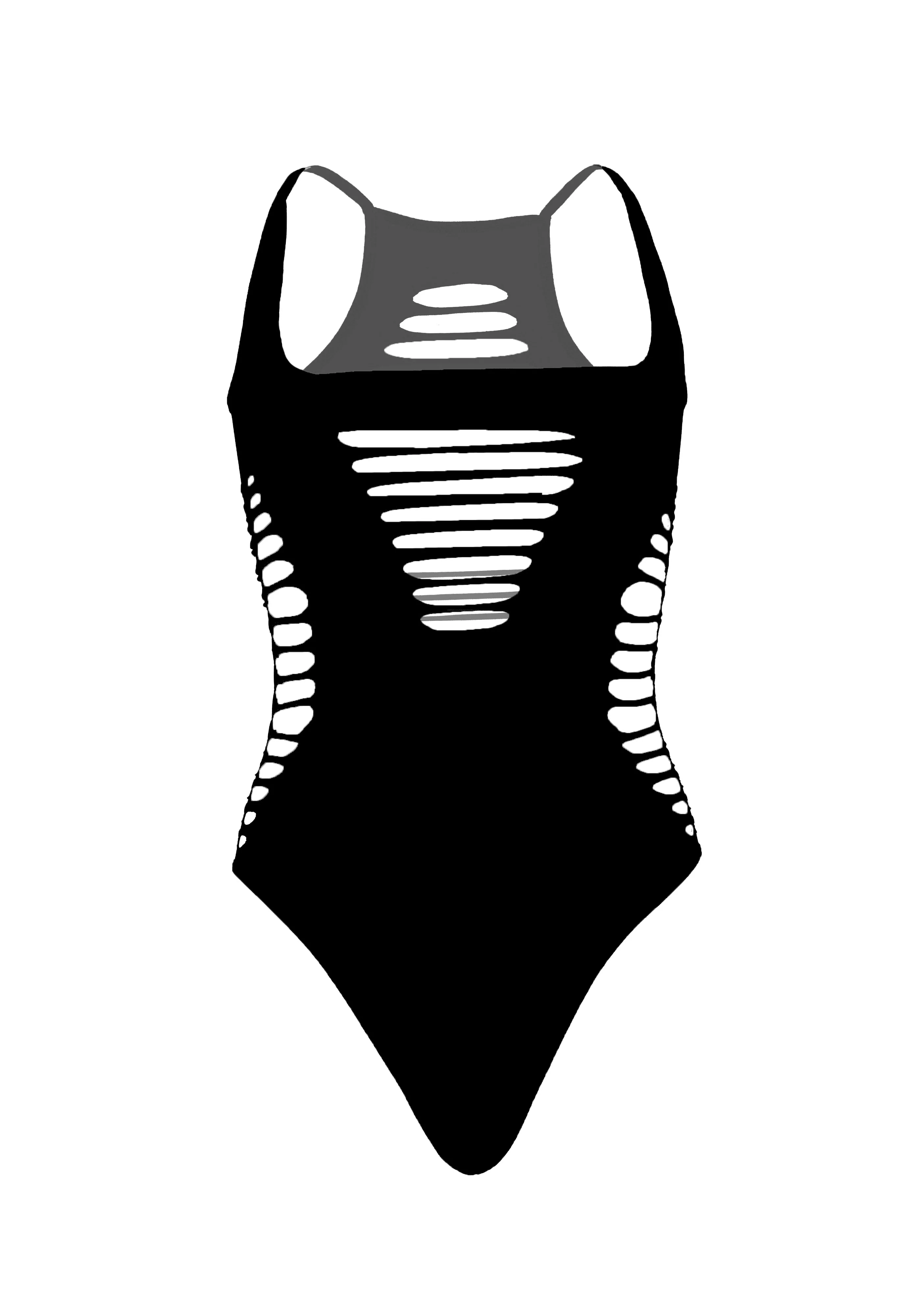 Shredded Racer Back Thong Bodysuit - Image 8