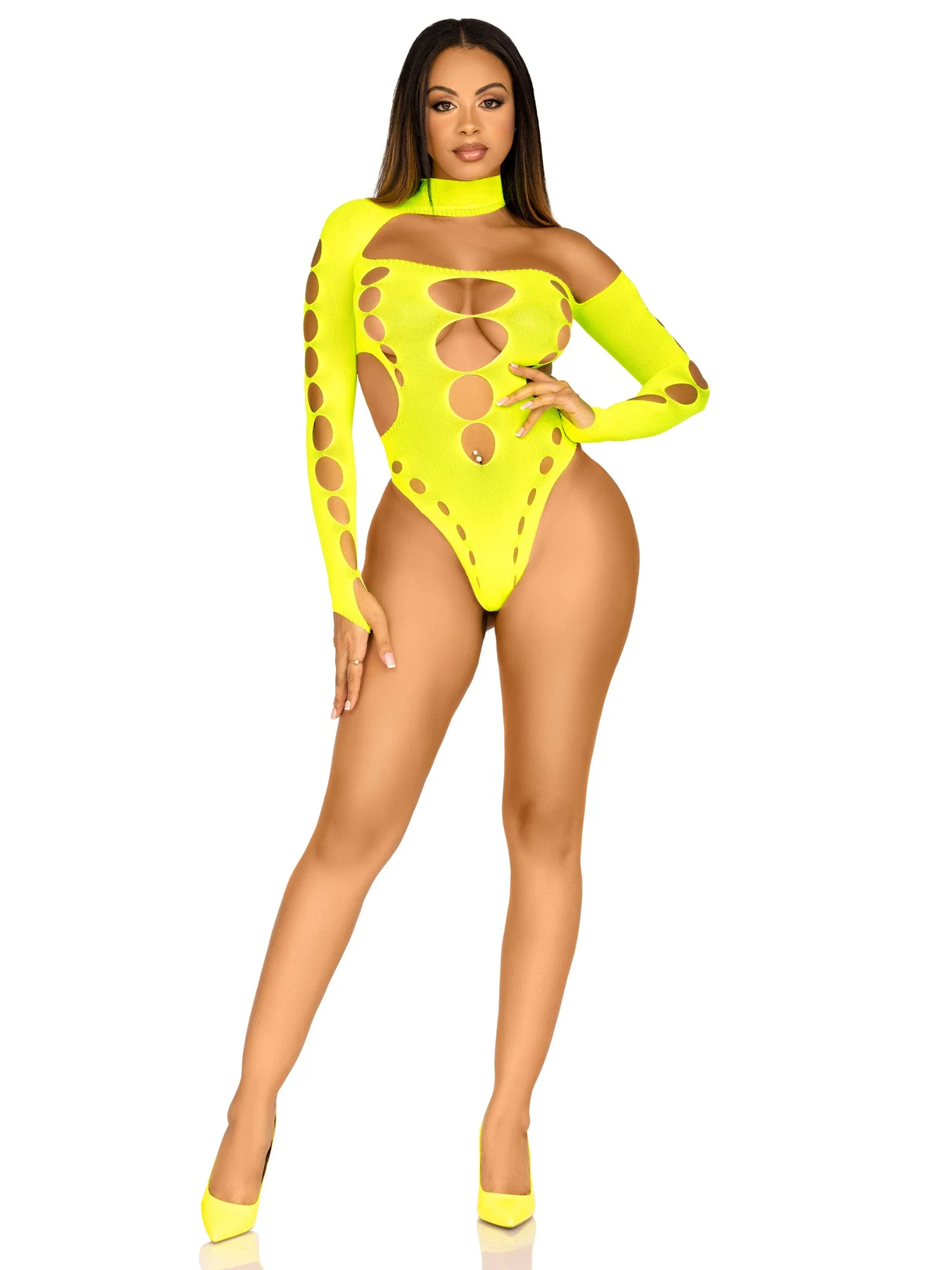 Asymmetrical Cut Out Bodysuit - Image 10