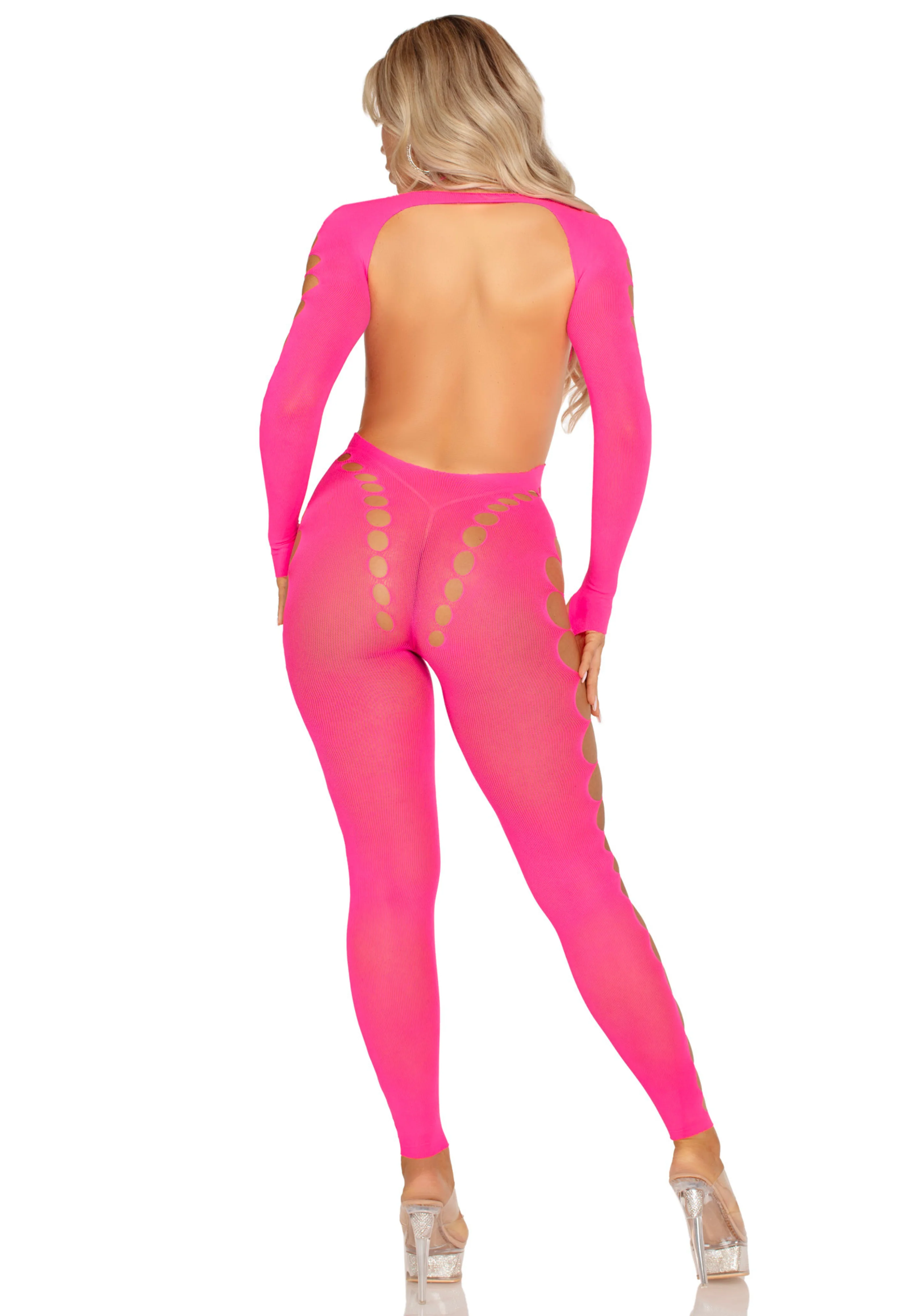 Opaque Cut-Out Footless Bodystocking - Image 13