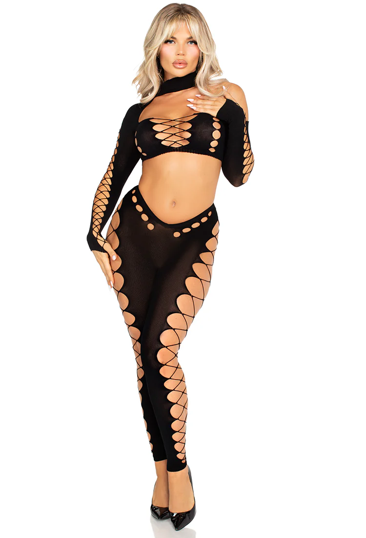 Seamless Cut-Out Crop Top and Legging - Image 5