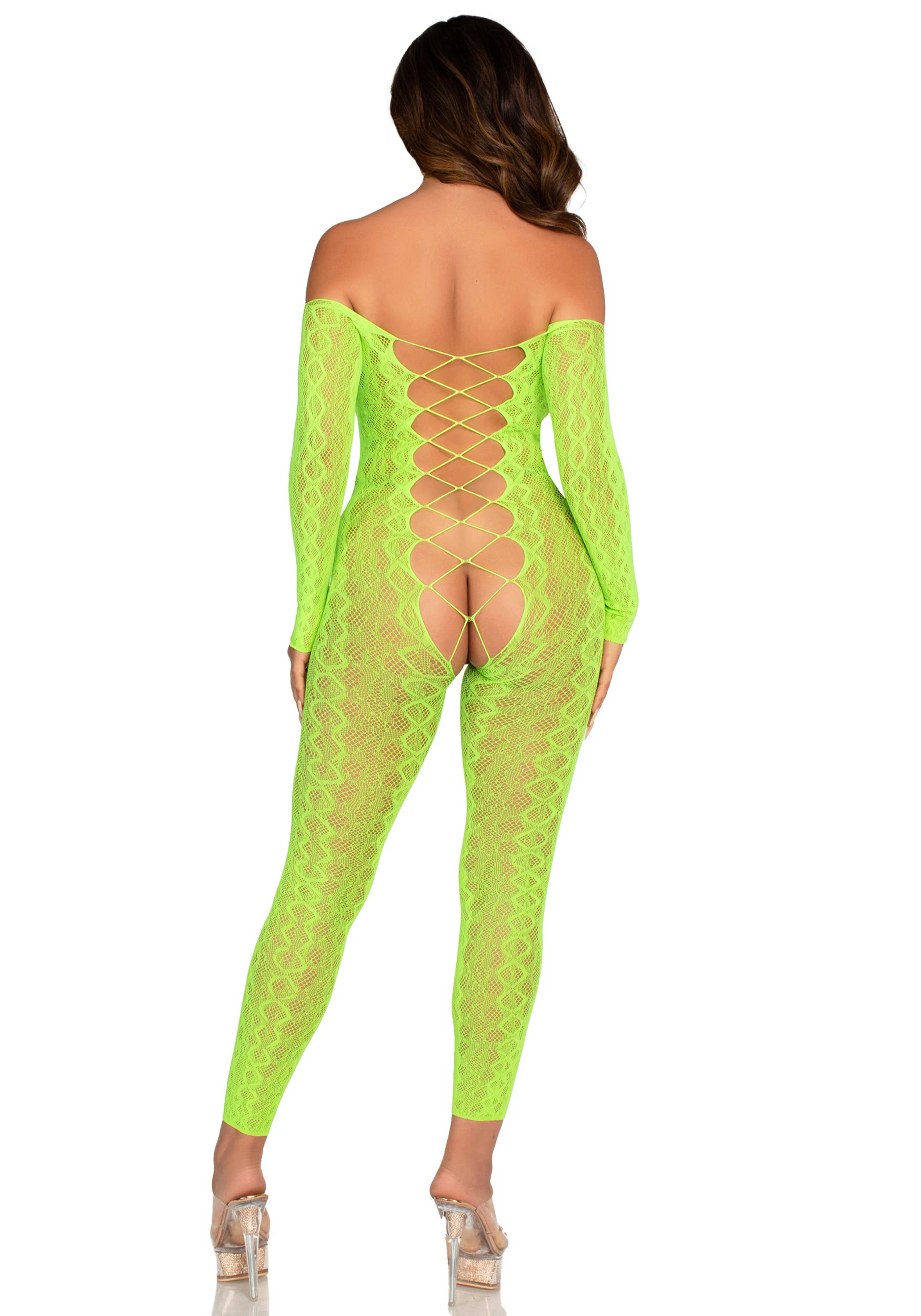 Exotic Snake Crotchless Bodystocking - Image 3