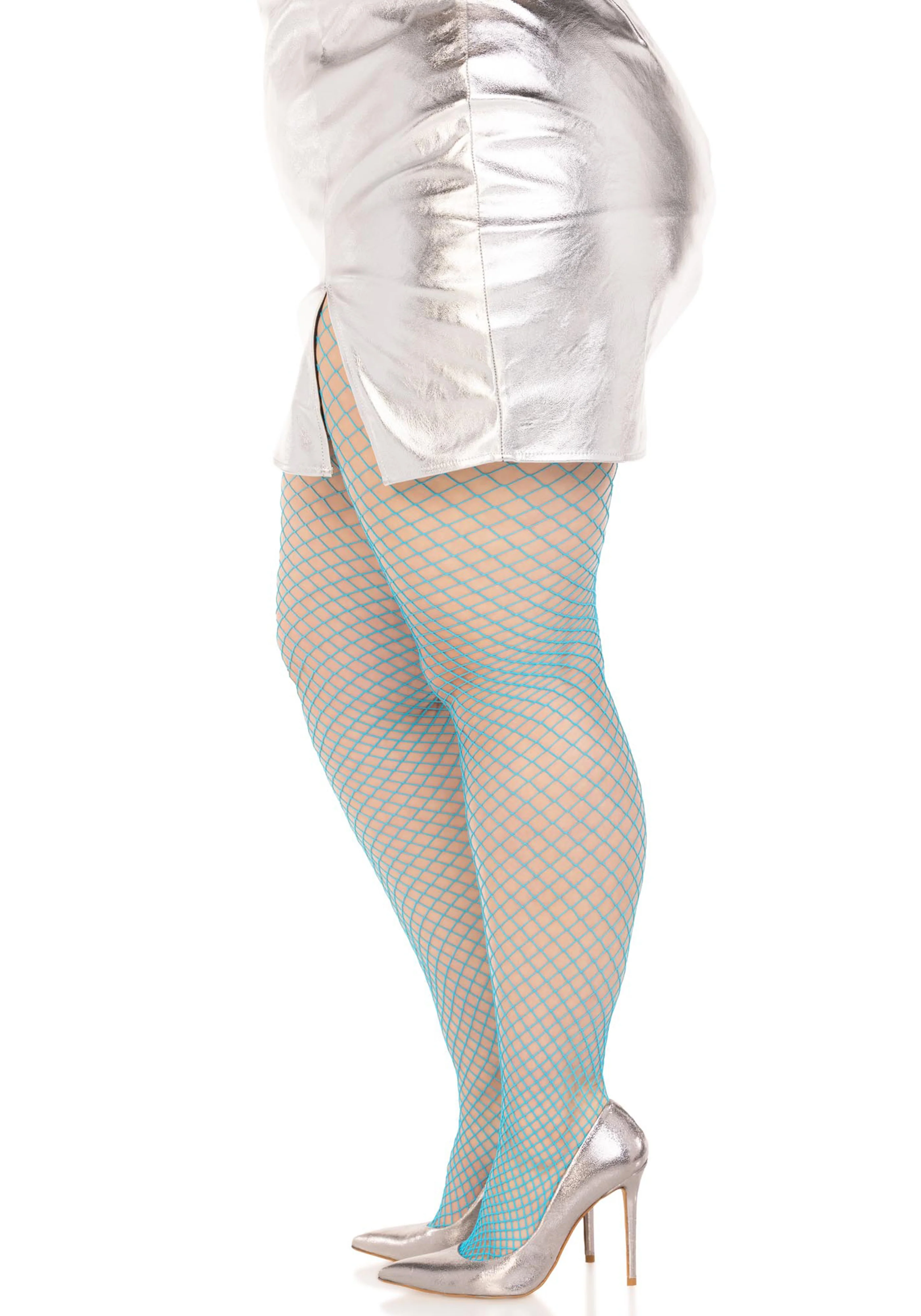 Plus Elastane Industrial Fishnet Pantyhose - Image 13