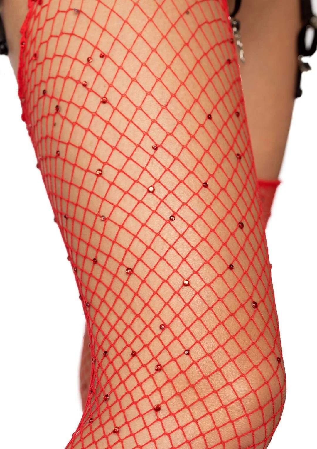Rhinestone Fishnet Stockings - Image 3