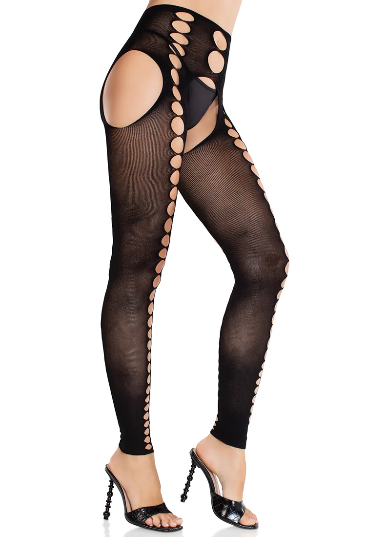 Seamless Opaque Footless Suspender Hose - Image 3