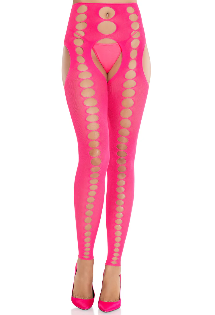 Seamless Opaque Footless Suspender Hose - Image 6