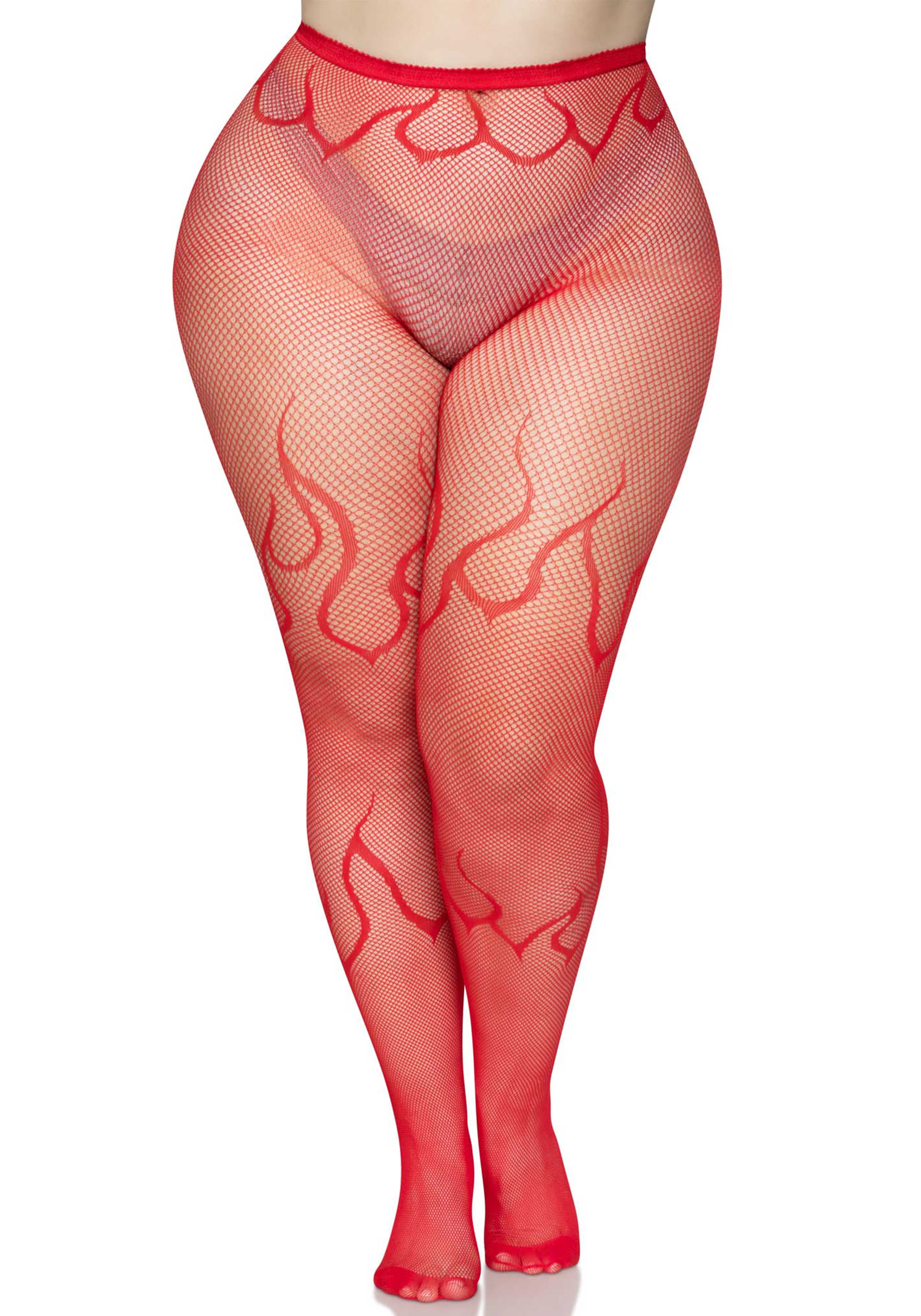 Plus Flame Net Pantyhose - Image 11