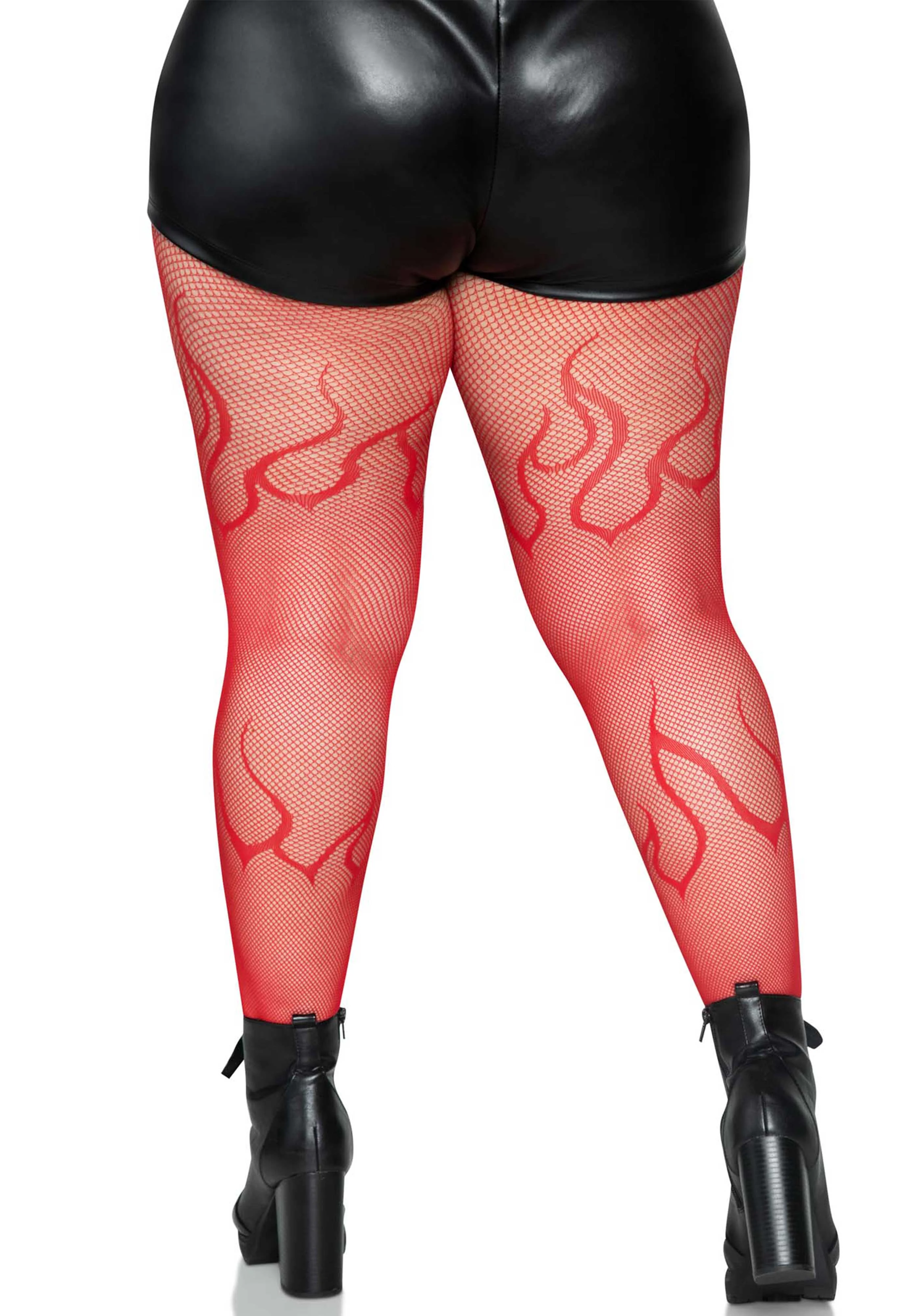 Plus Flame Net Pantyhose - Image 12