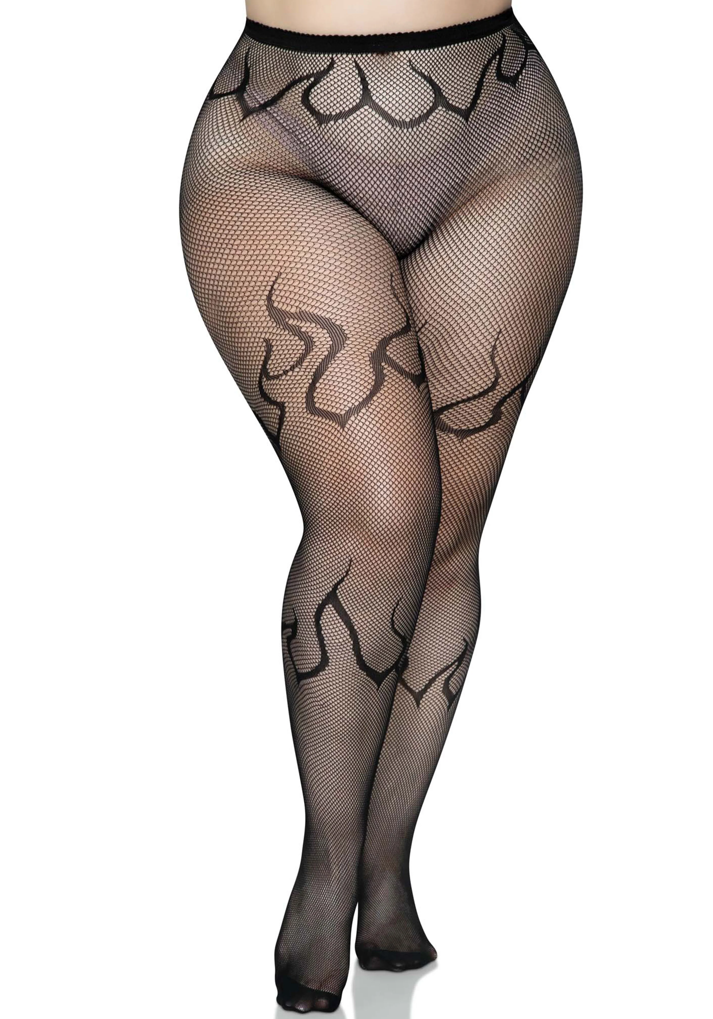 Plus Flame Net Pantyhose - Image 4