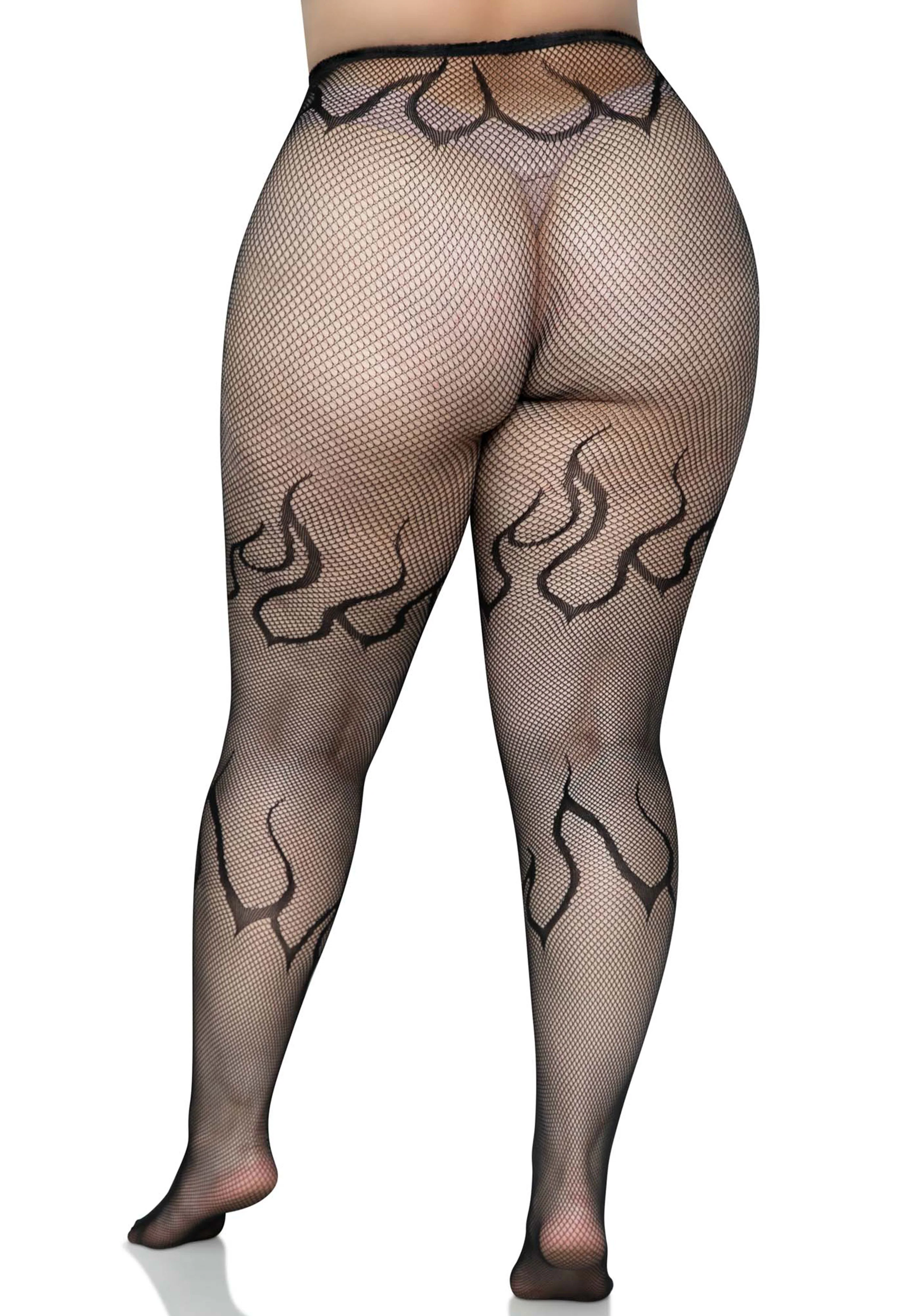Plus Flame Net Pantyhose - Image 5