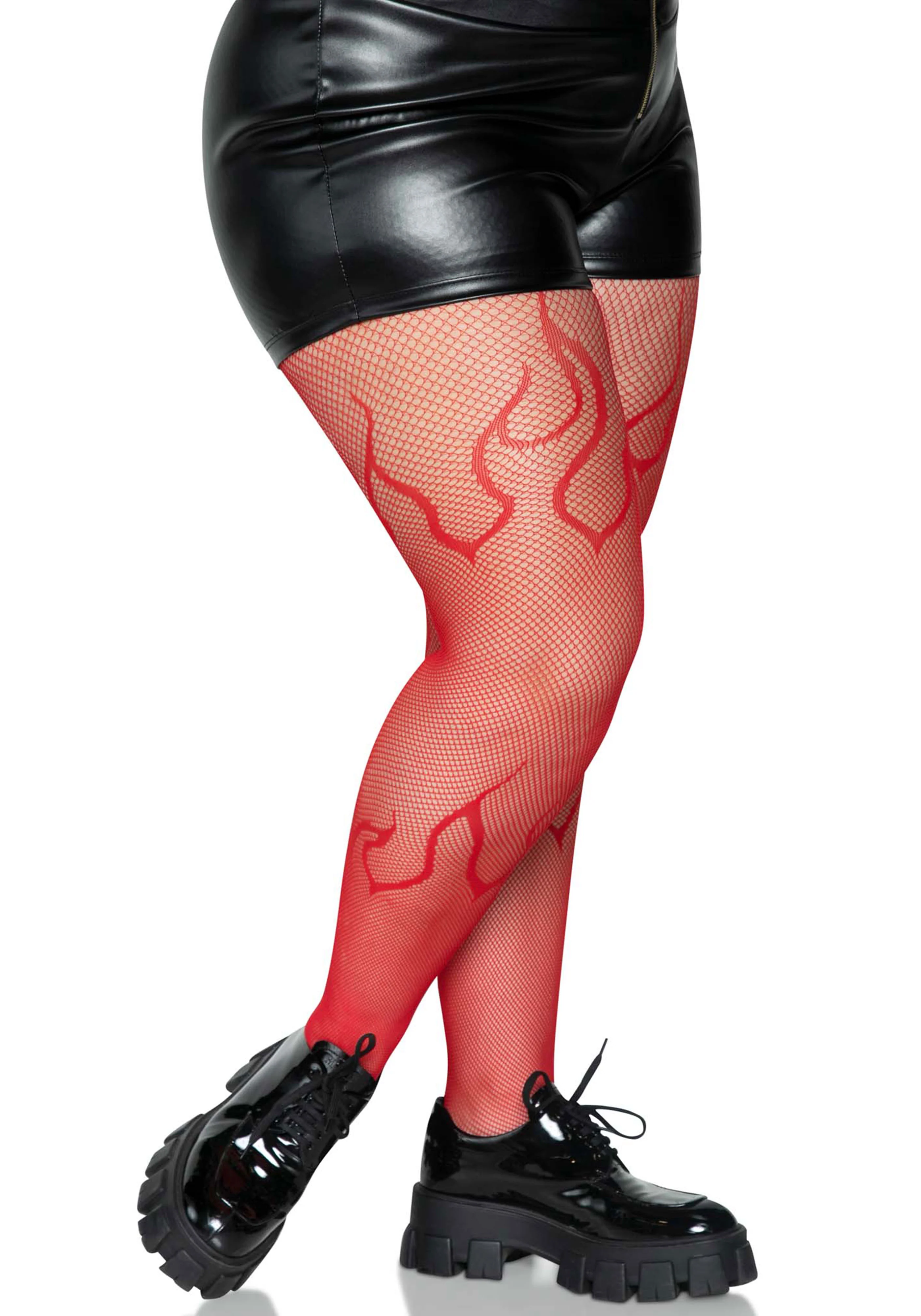 Plus Flame Net Pantyhose - Image 8