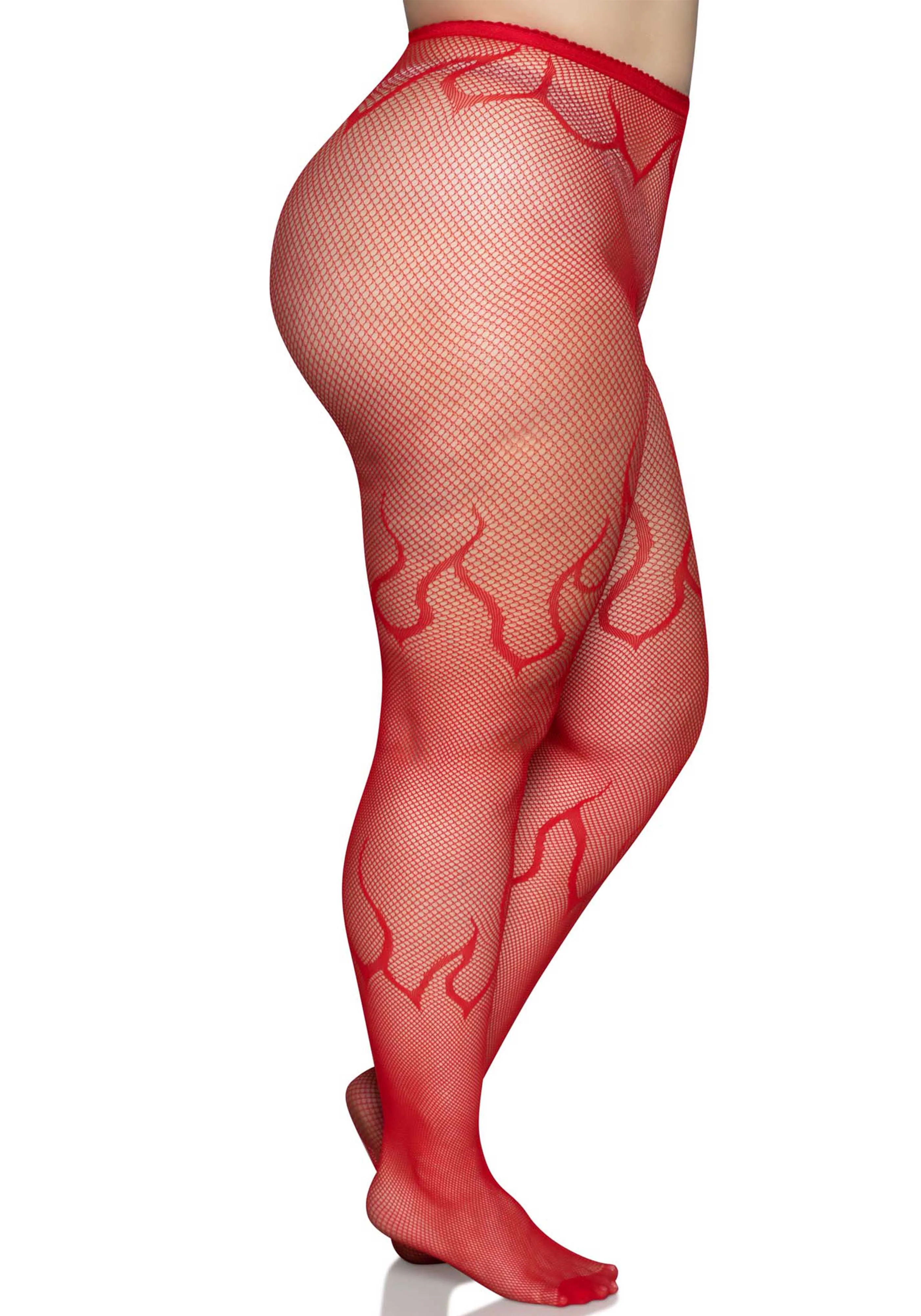 Plus Flame Net Pantyhose - Image 9