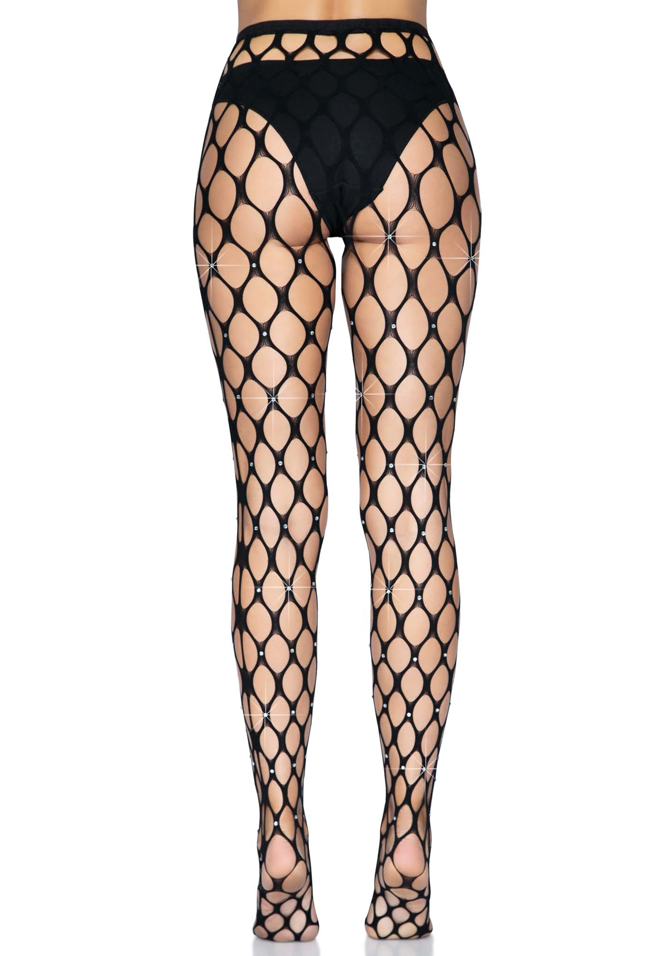 Rhinestone Jumbo Net Pantyhose - Image 6