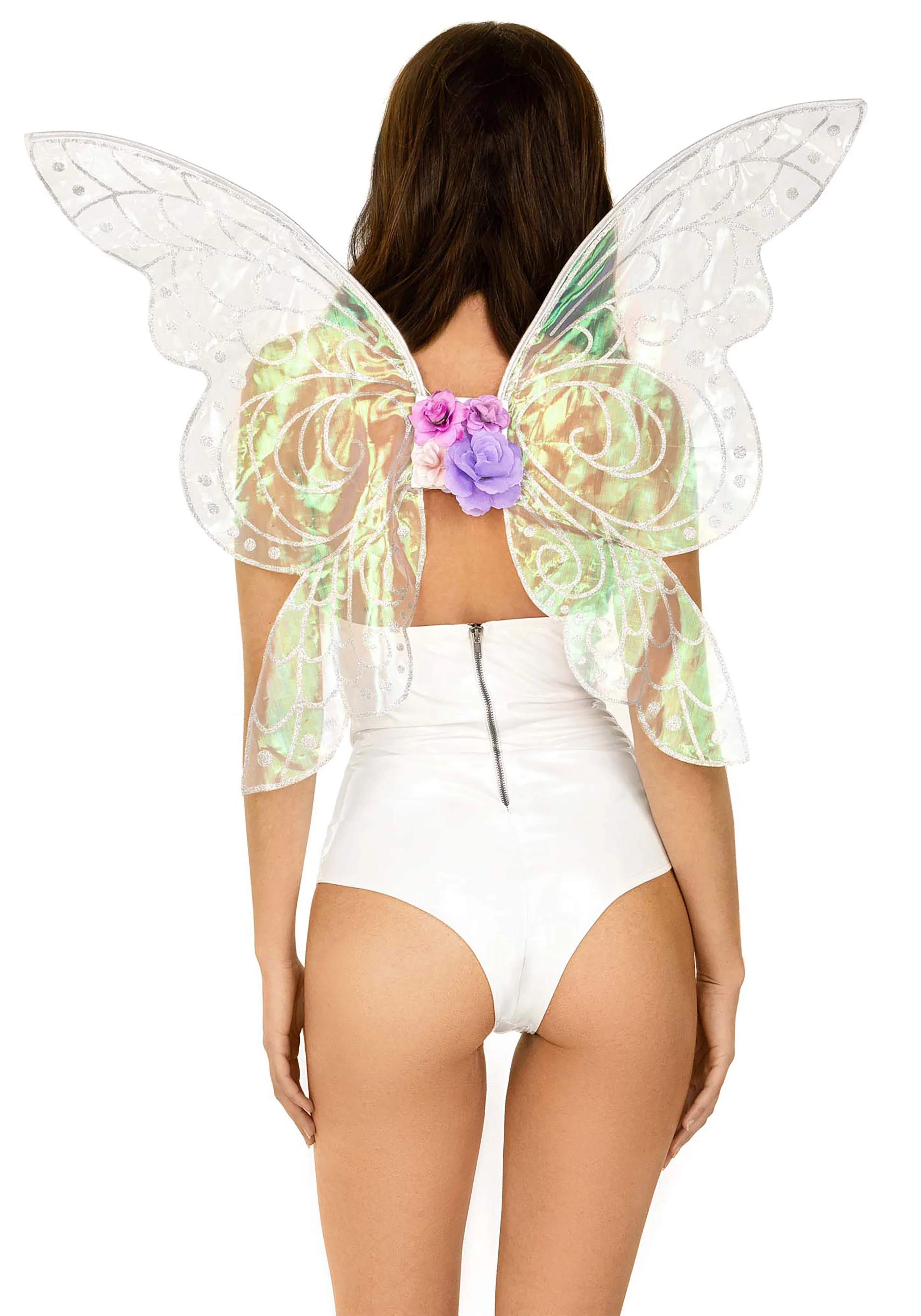 Glitter Fairy Wings with Flower Accent - Image 3