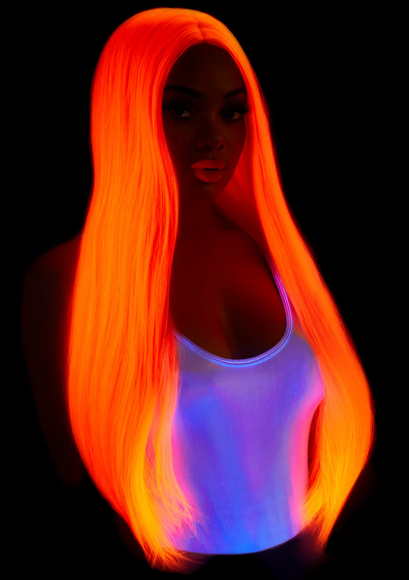 Long Straight Center Part Wig