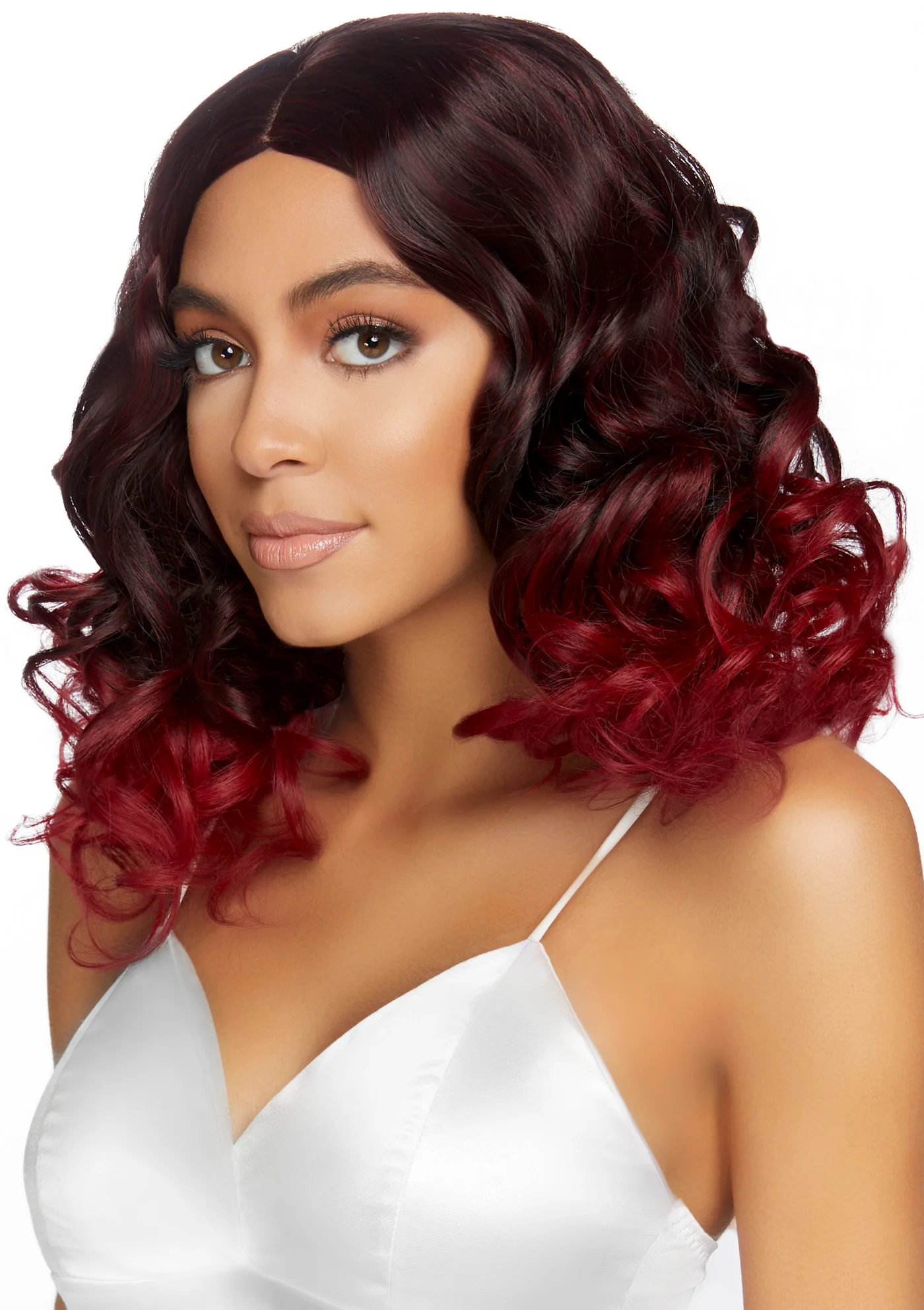Curly Ombre Long Bob Wig