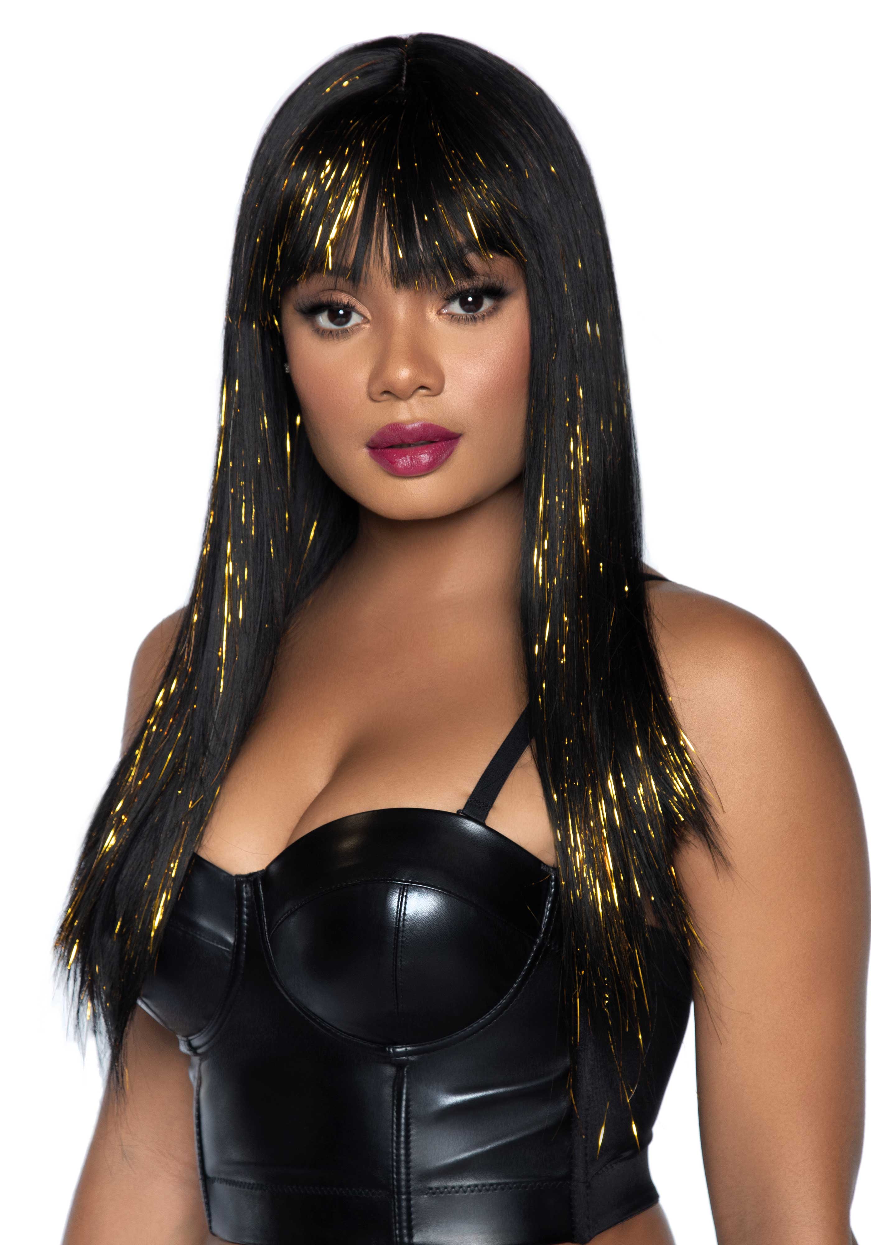 Long Bang Wig with Tinsel
