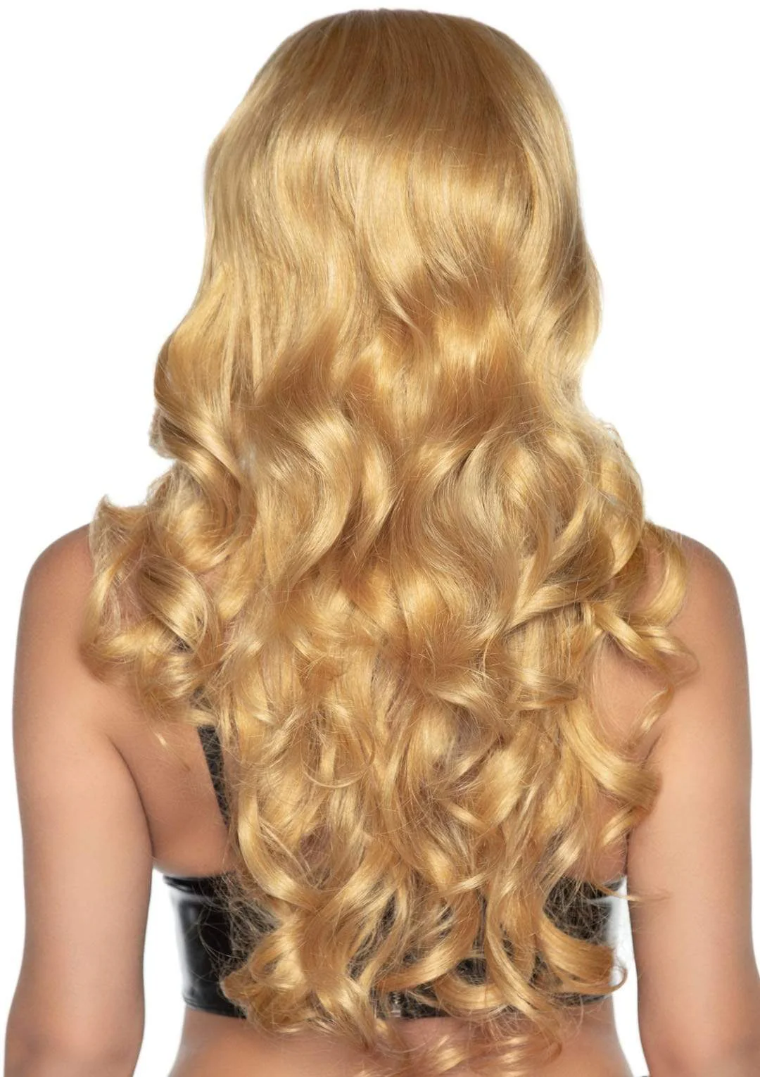 Long Curly Bang Wig with Braid - Image 2