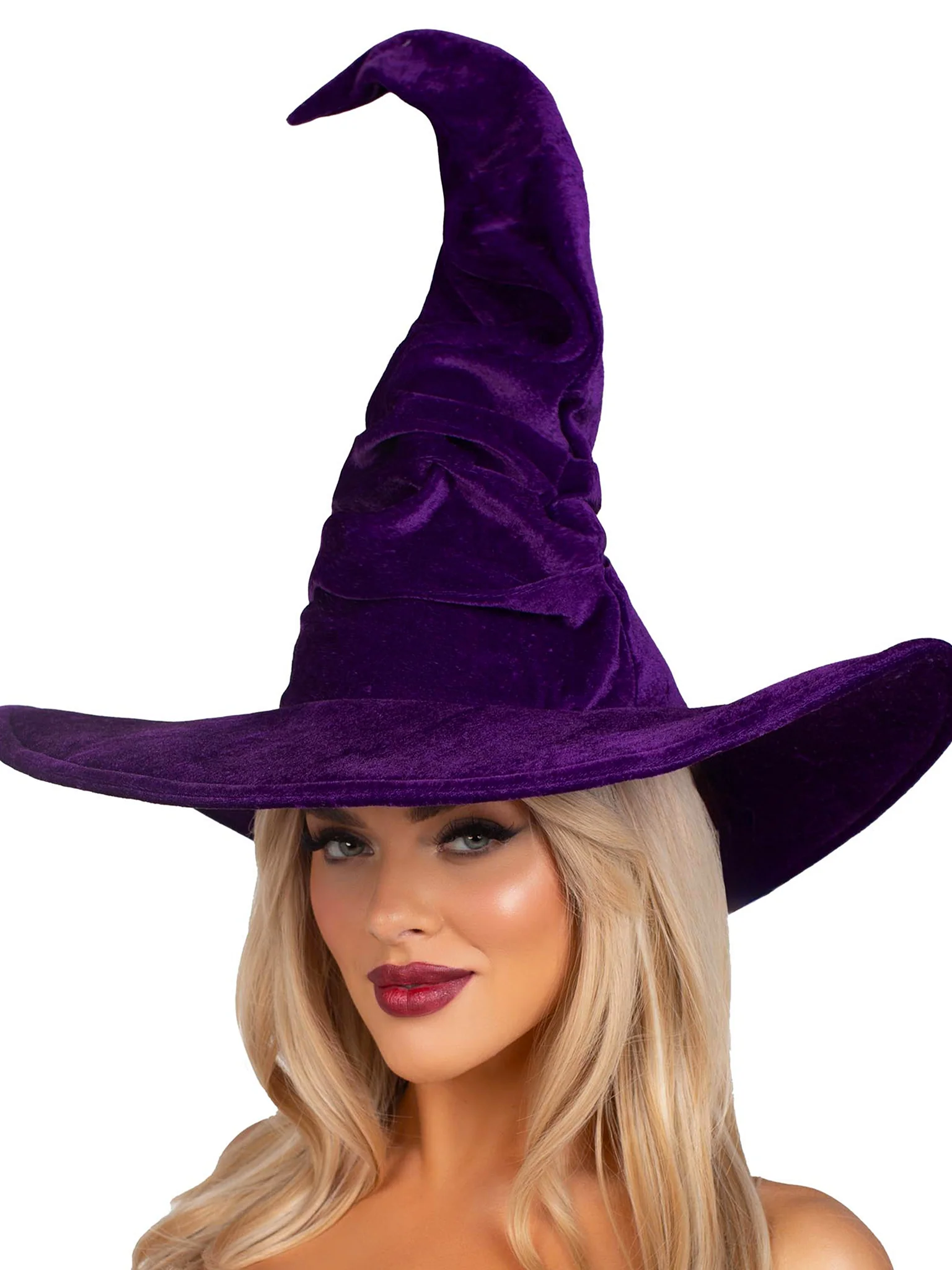 Velvet Ruched Witch Hat - Image 11