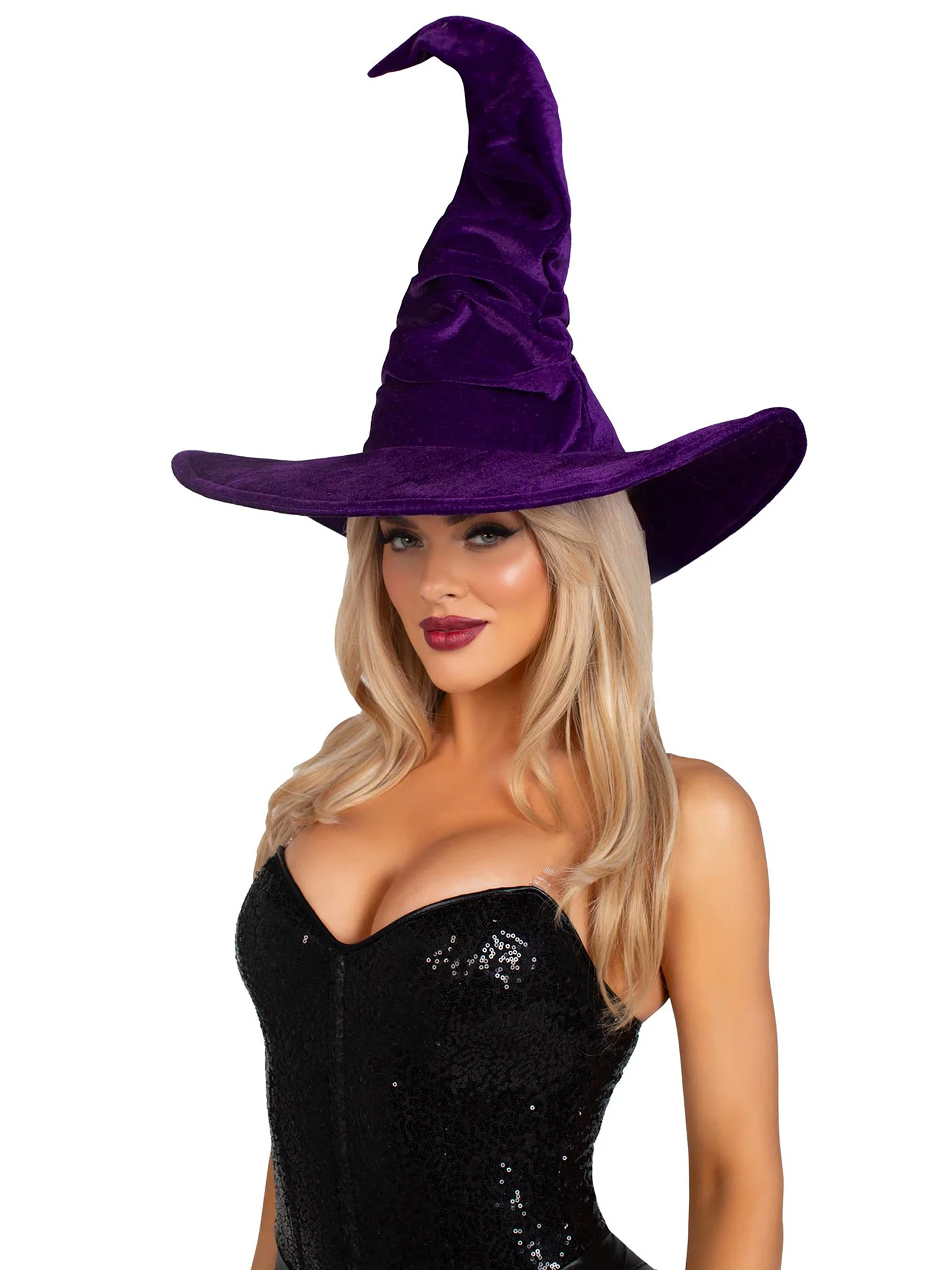 Velvet Ruched Witch Hat - Image 12