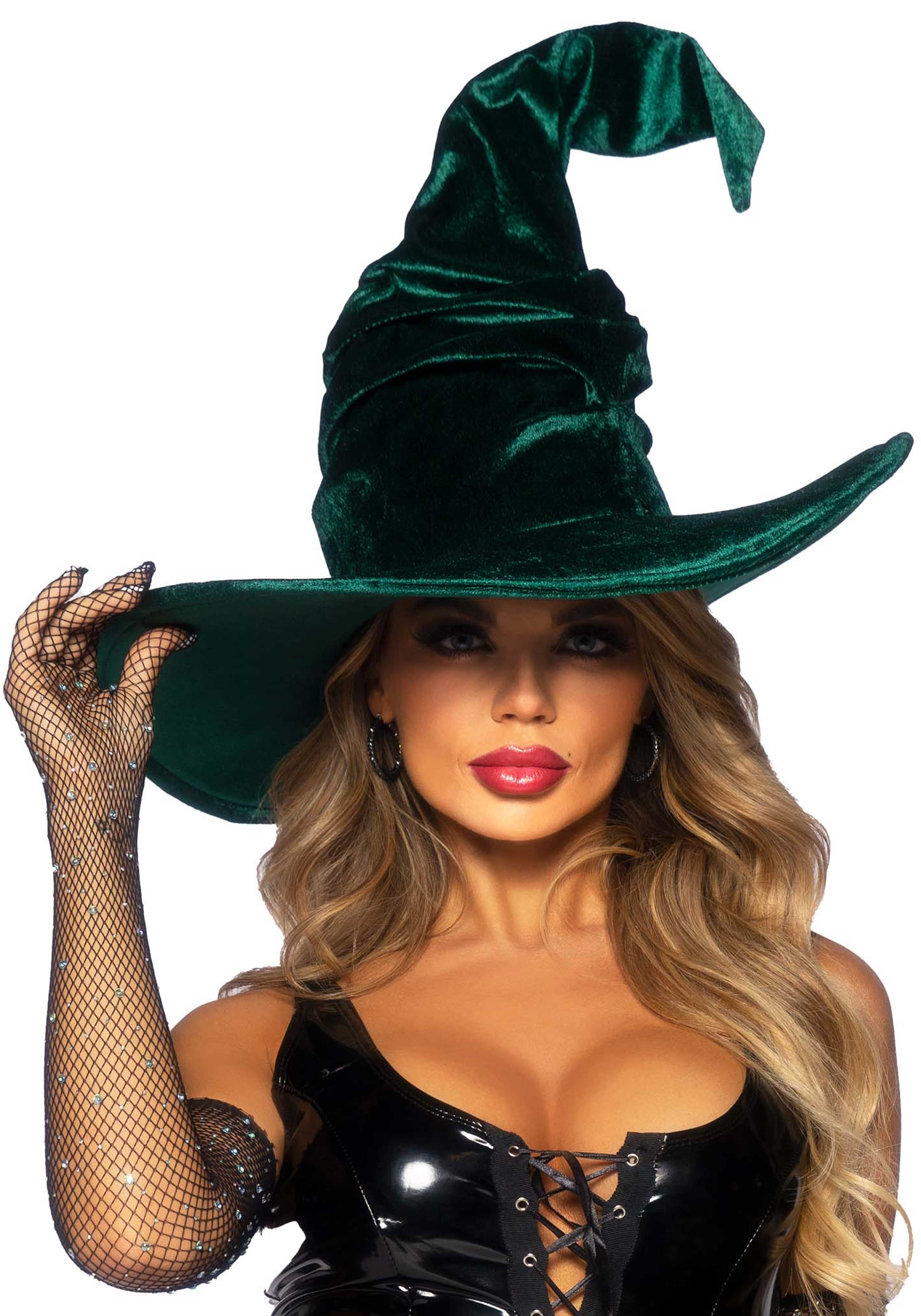 Velvet Ruched Witch Hat - Image 7