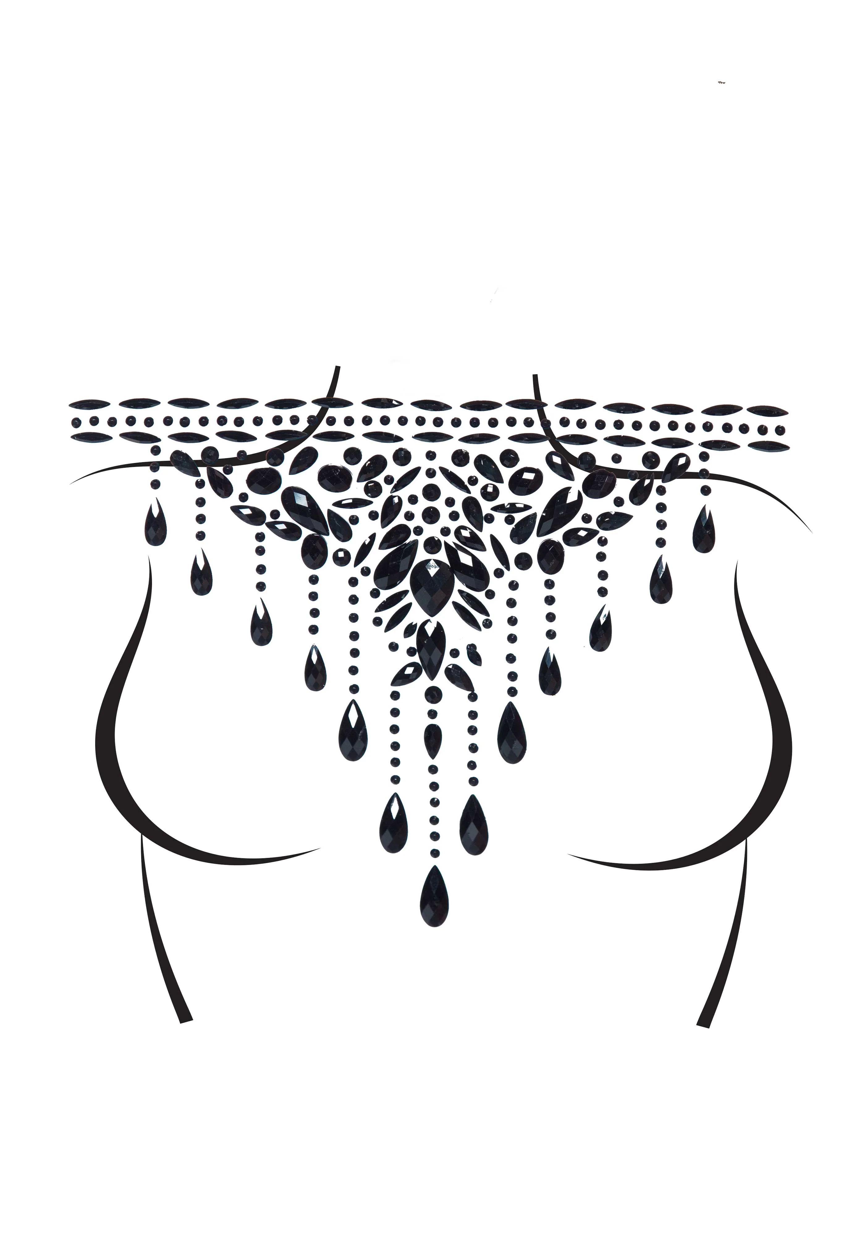Choker Adhesive Body Jewels Sticker