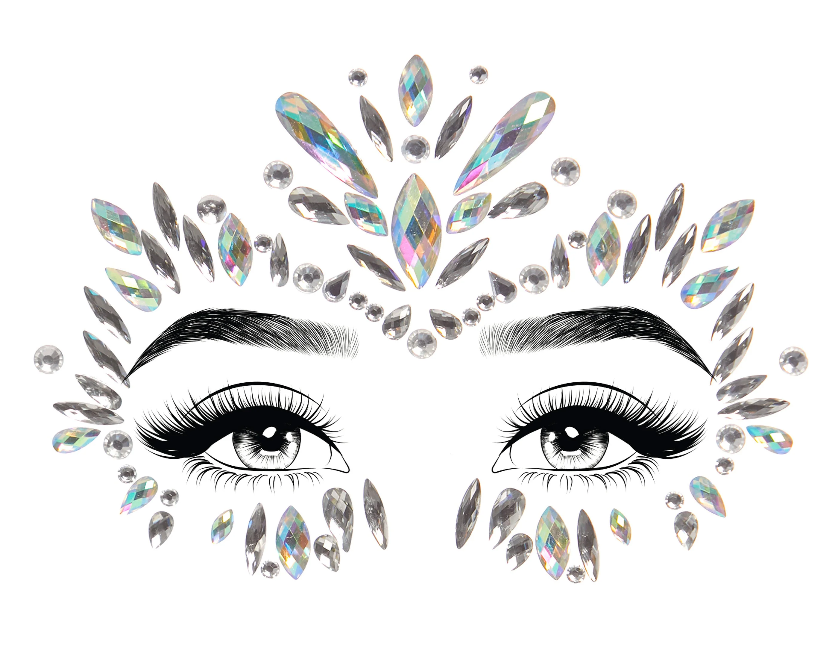Iris Adhesive Face Jewels Sticker - Image 2