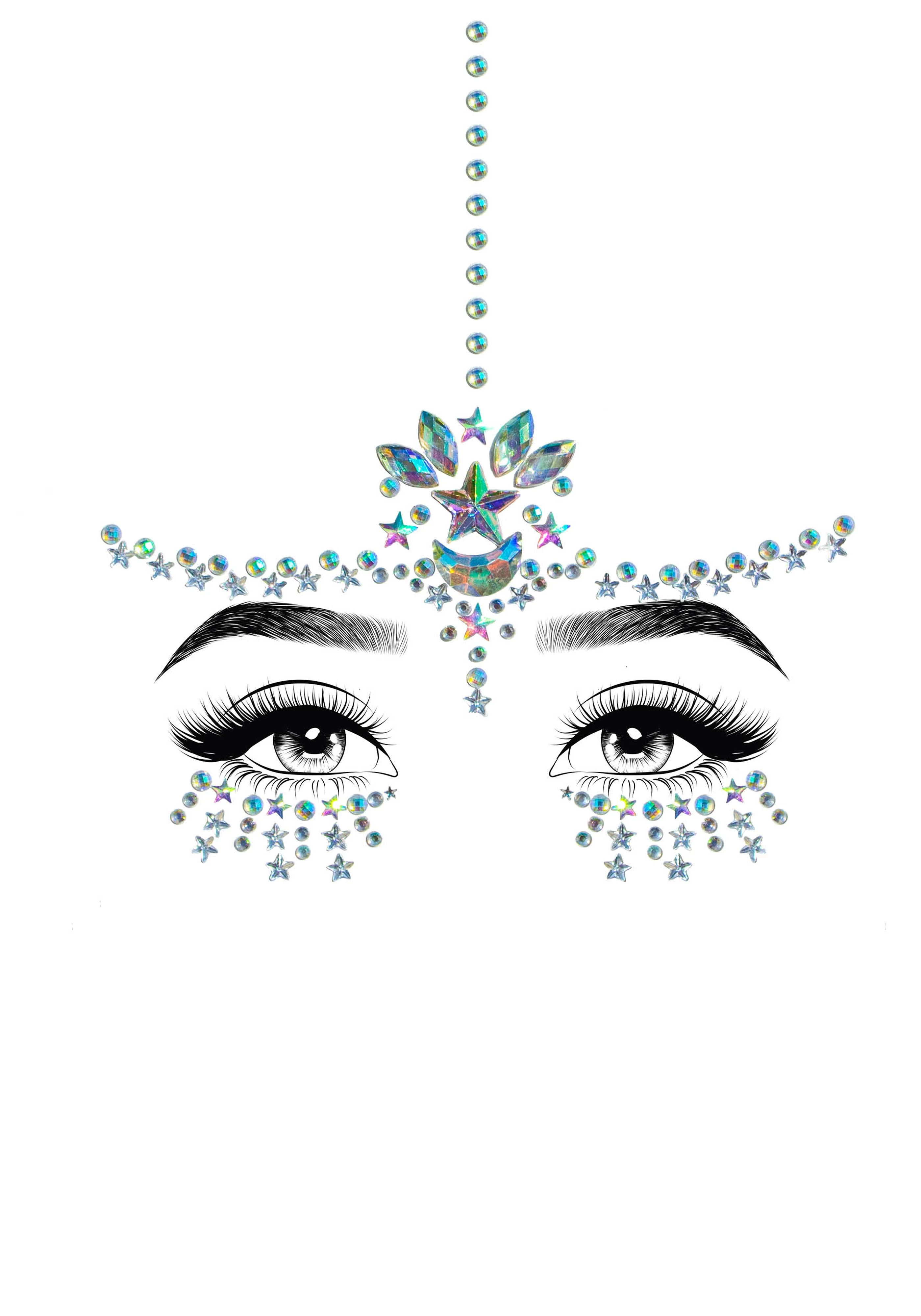 Karma Adhesive Face Jewels Sticker