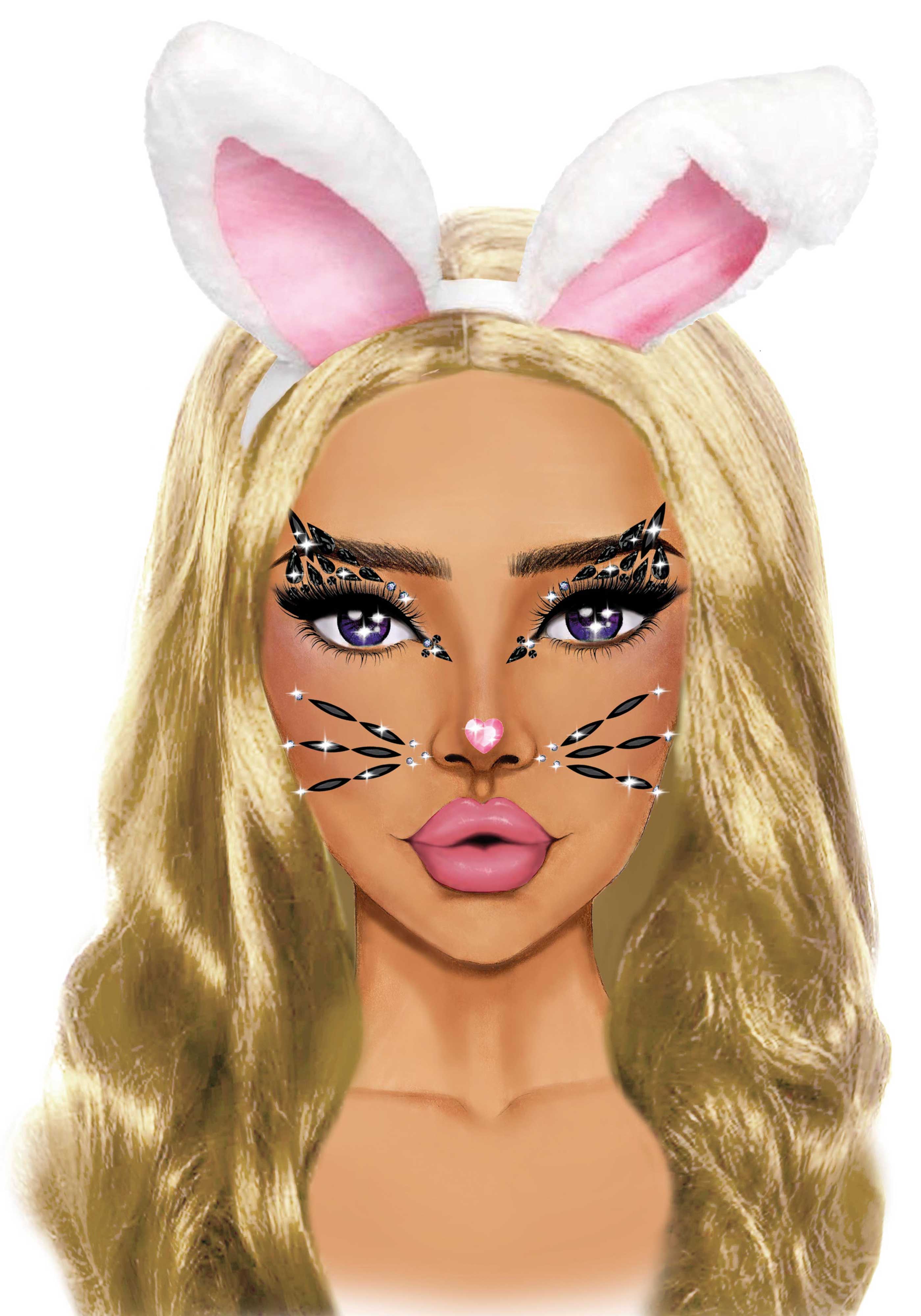 Animal Adhesive Face Jewels Sticker