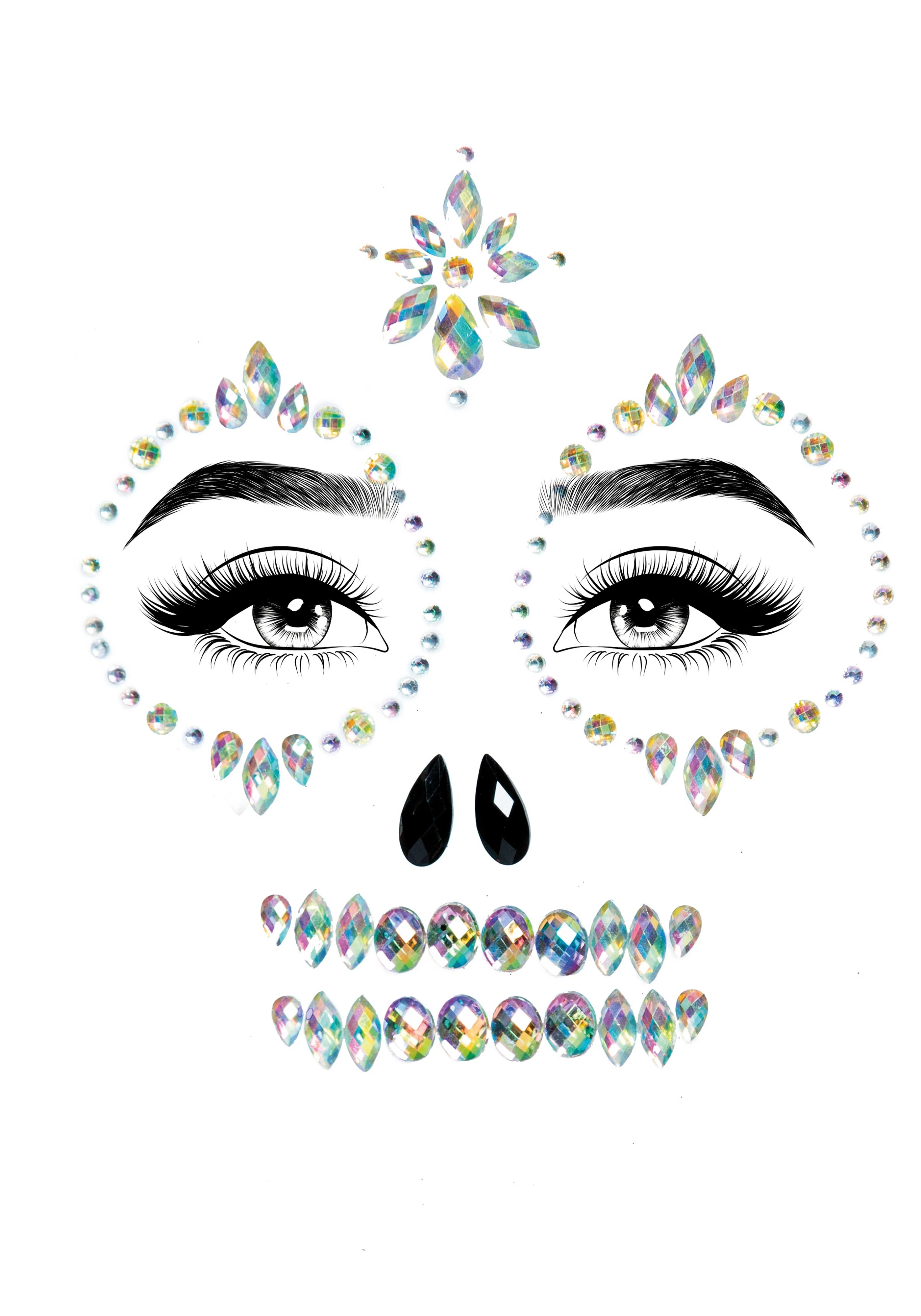 Skeleton Adhesive Face and Chest Jewel