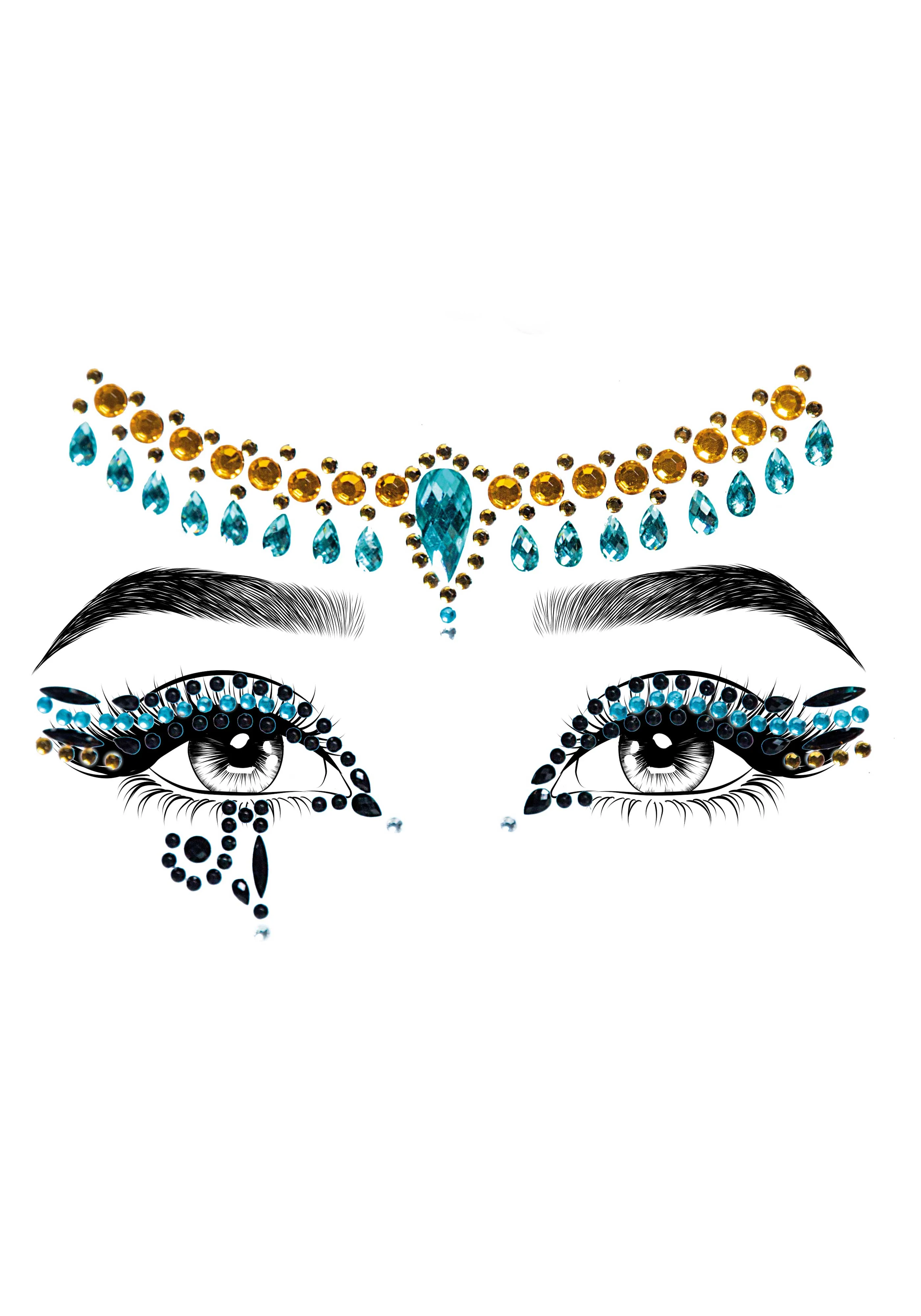 Cleopatra Adhesive Face Jewels Sticker