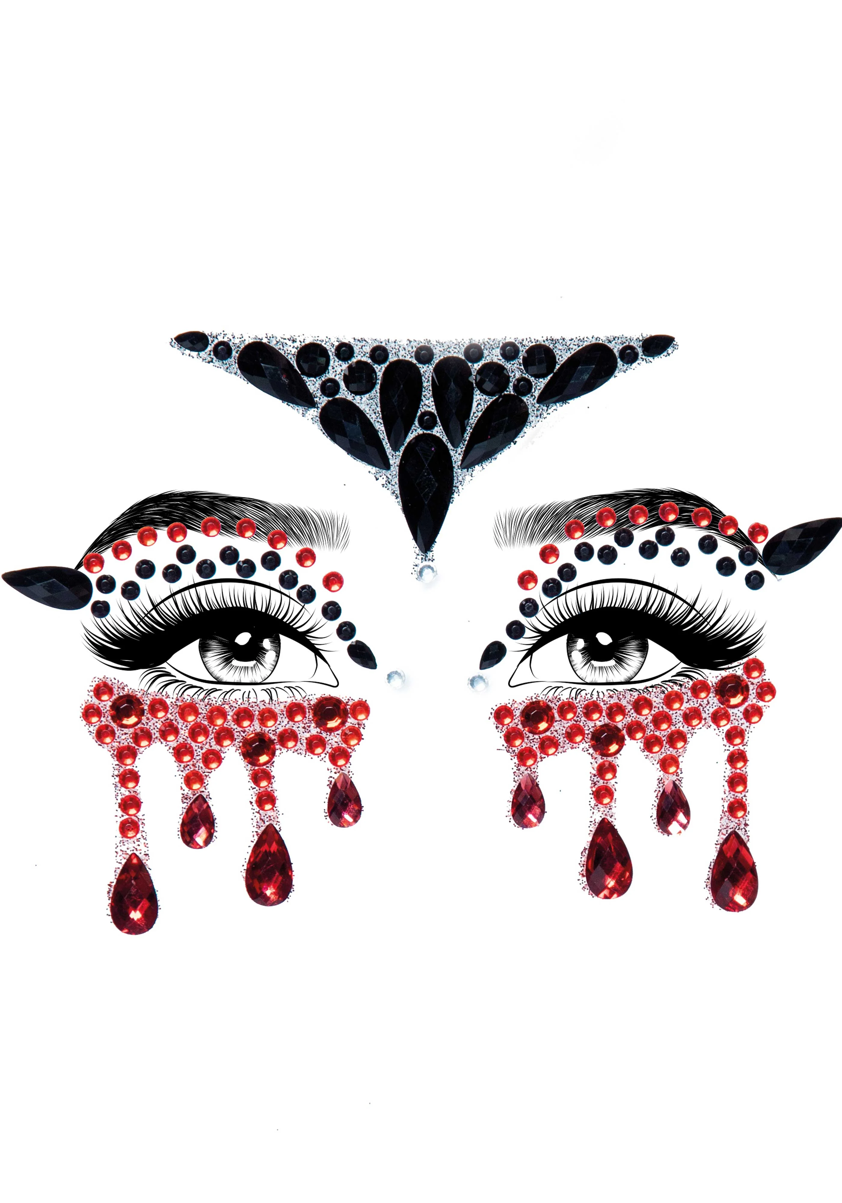 Vampire Adhesive Face Jewels Sticker - Image 2