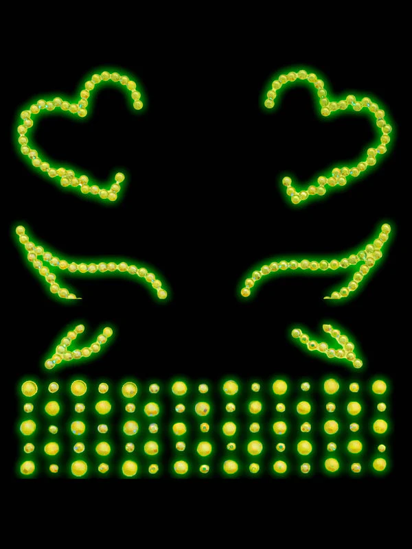 Ayla Adhesive Glow In The Dark Face Jewel - Image 2